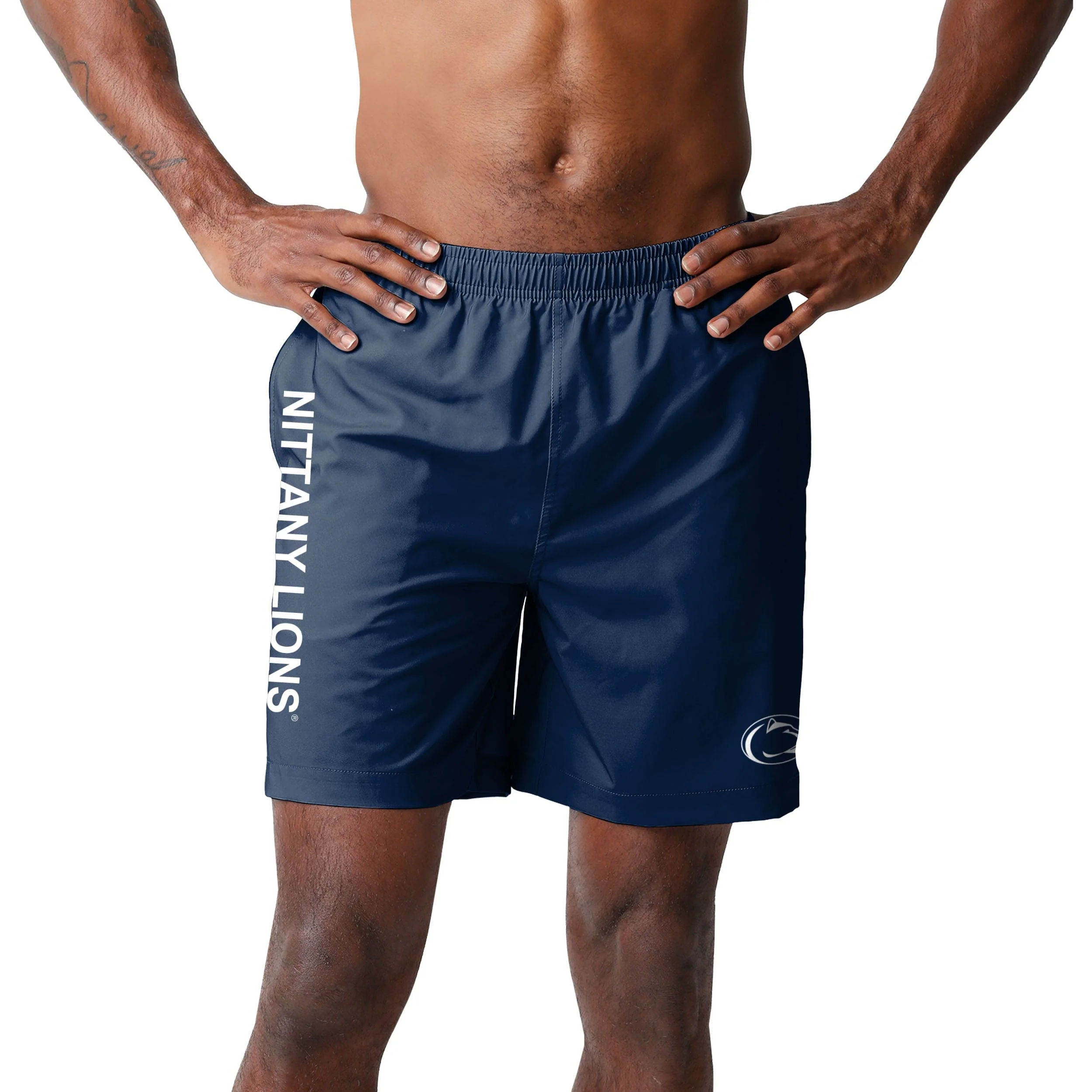 Penn State Nittany Lions NCAA Mens Solid Wordmark Traditional Swimming Trunks - Image 2