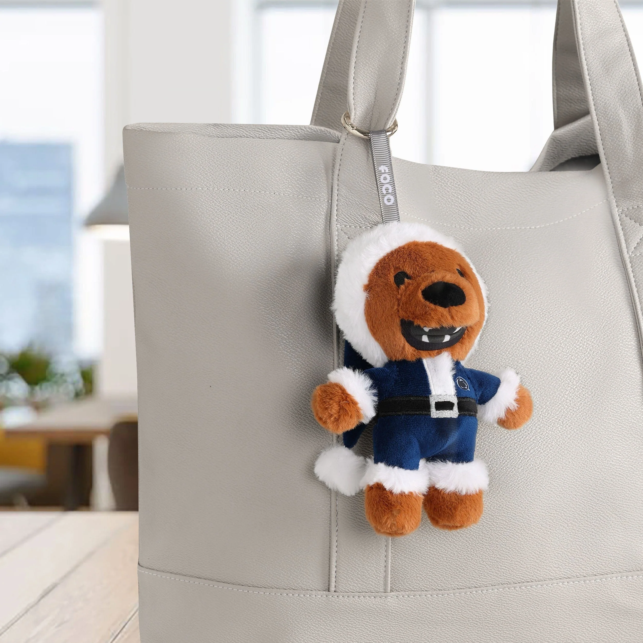 Penn State Nittany Lions NCAA Plush Mascot Santa Bag Charm Keychain - Image 2