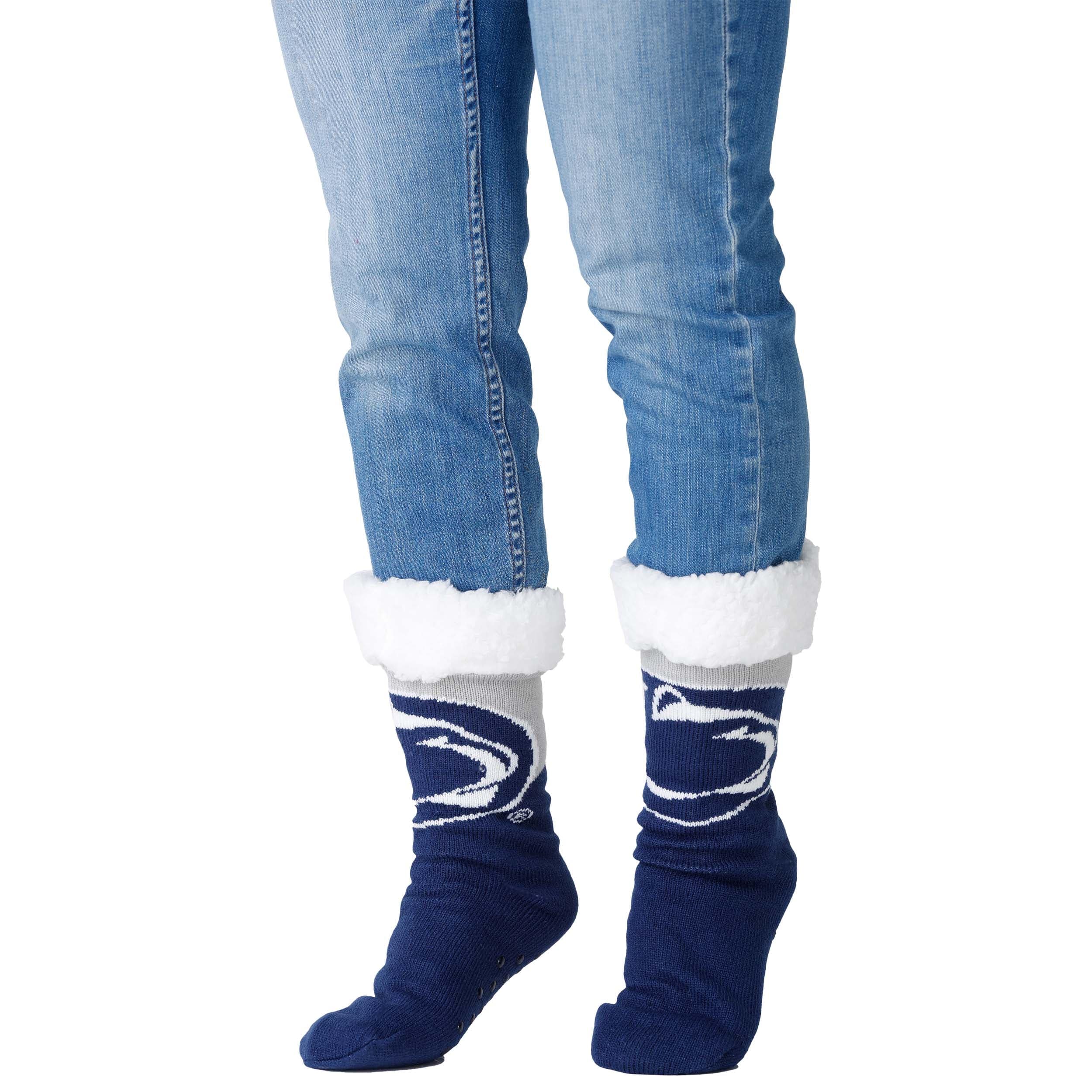 Penn State Nittany Lions NCAA Womens Fan Footy 3 Pack Slipper Socks - Image 2