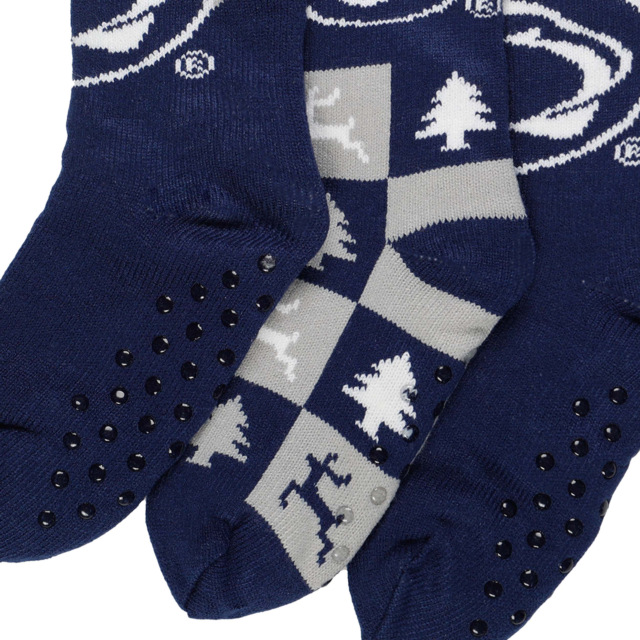 Penn State Nittany Lions NCAA Womens Fan Footy 3 Pack Slipper Socks - Image 3