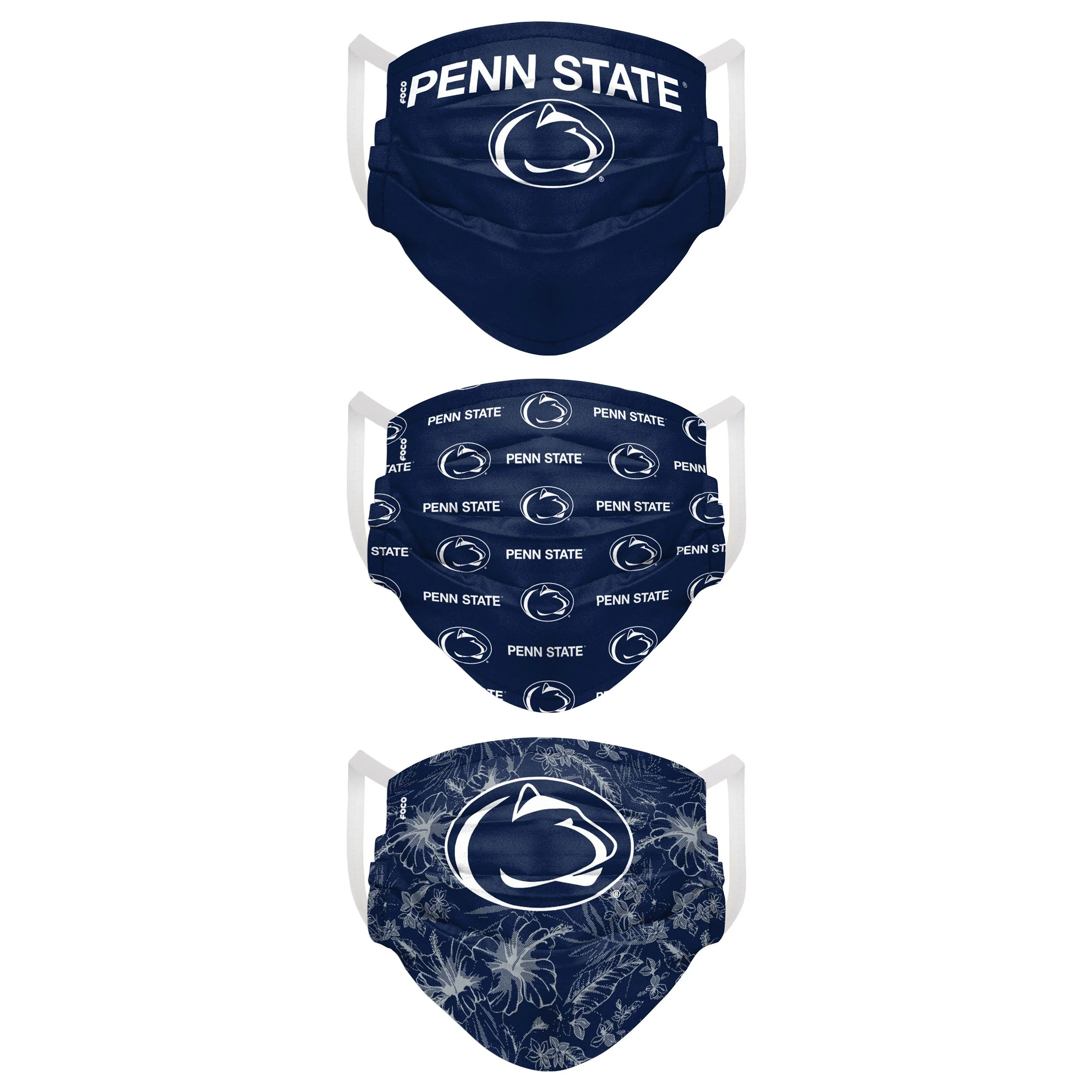 Penn State Nittany Lions NCAA Womens Matchday 3 Pack Face Cover - Image 2
