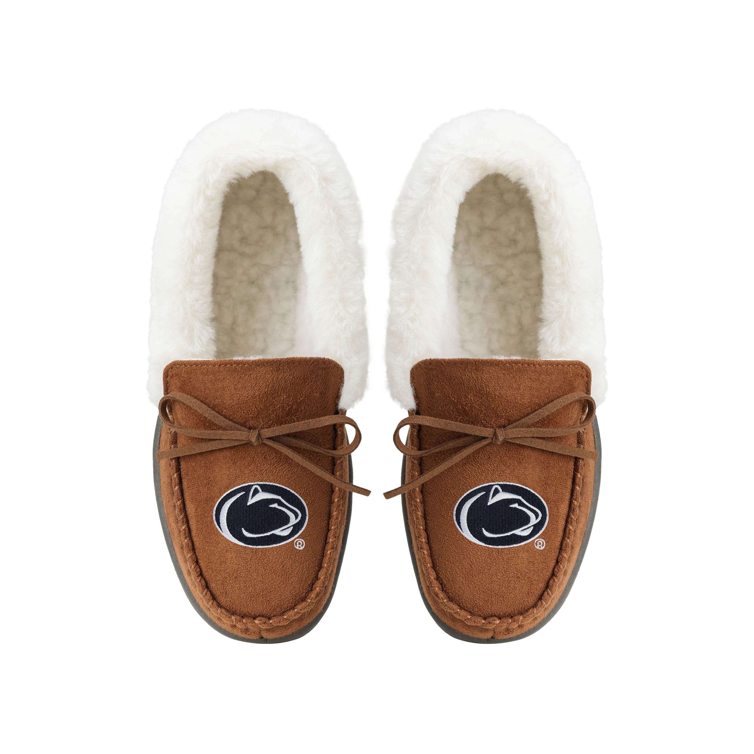 Penn State Nittany Lions NCAA Womens Tan Moccasin Slippers - Image 4
