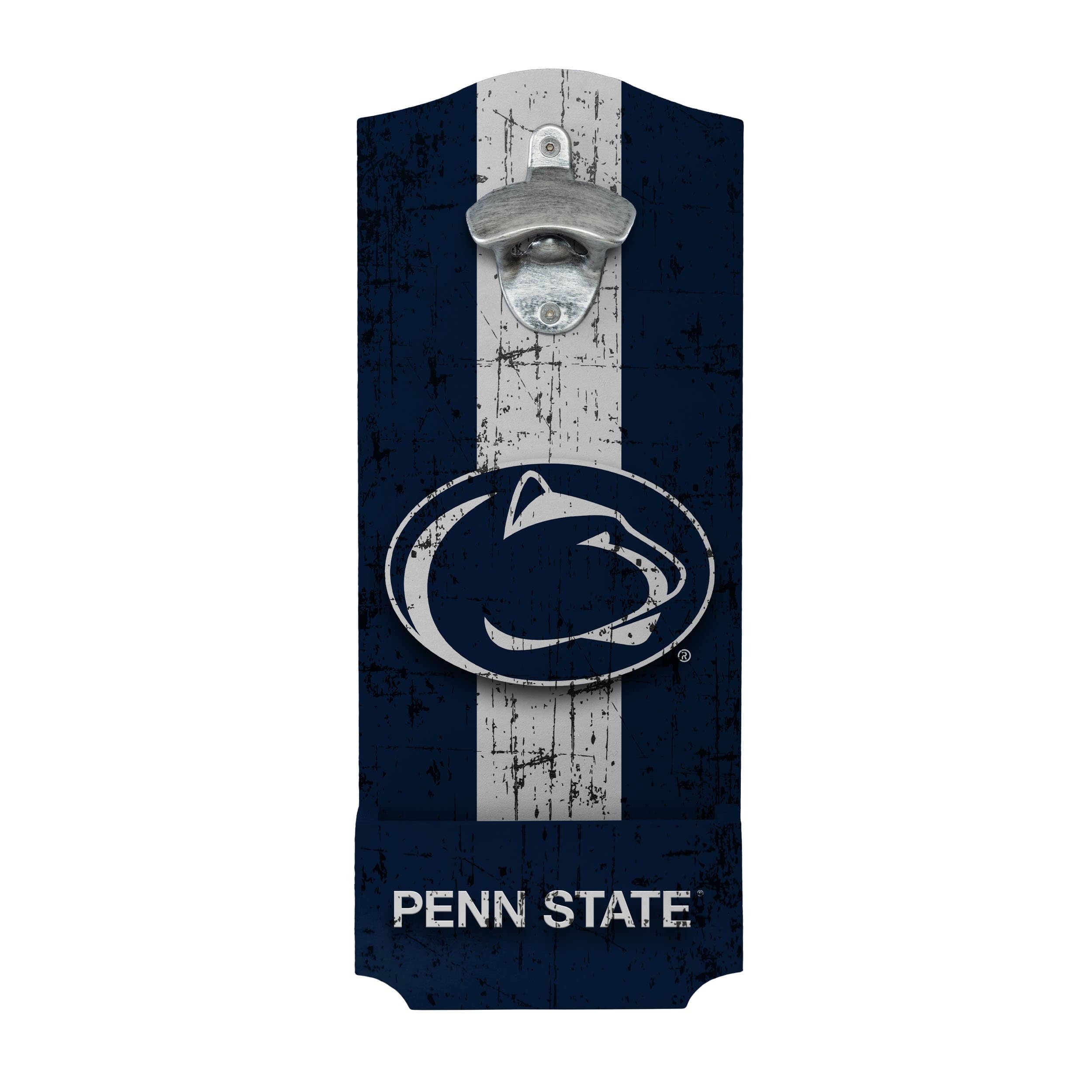 Penn State Nittany Lions NCAA Wooden Bottle Cap Opener Sign - Image 2