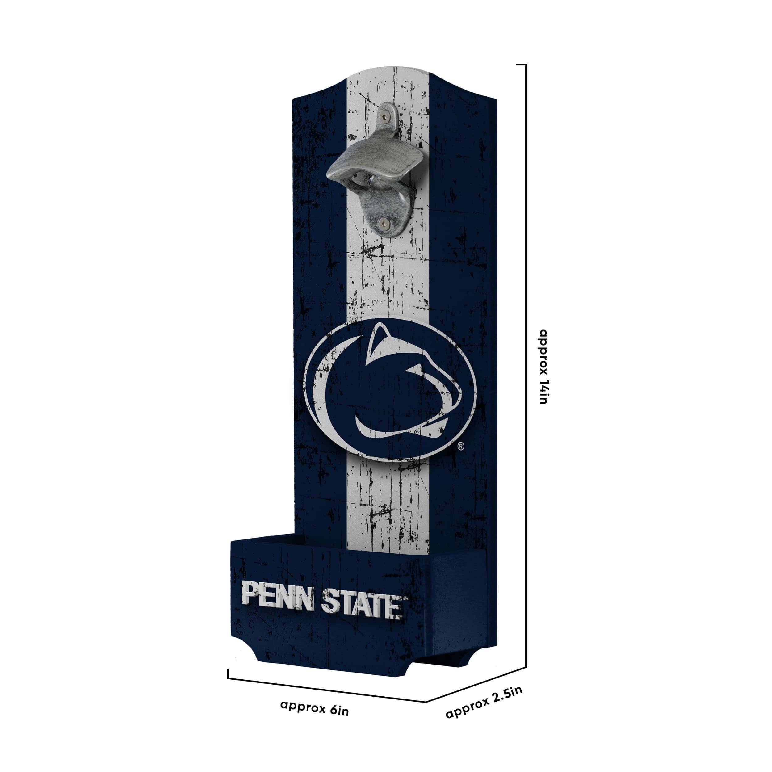 Penn State Nittany Lions NCAA Wooden Bottle Cap Opener Sign - Image 5