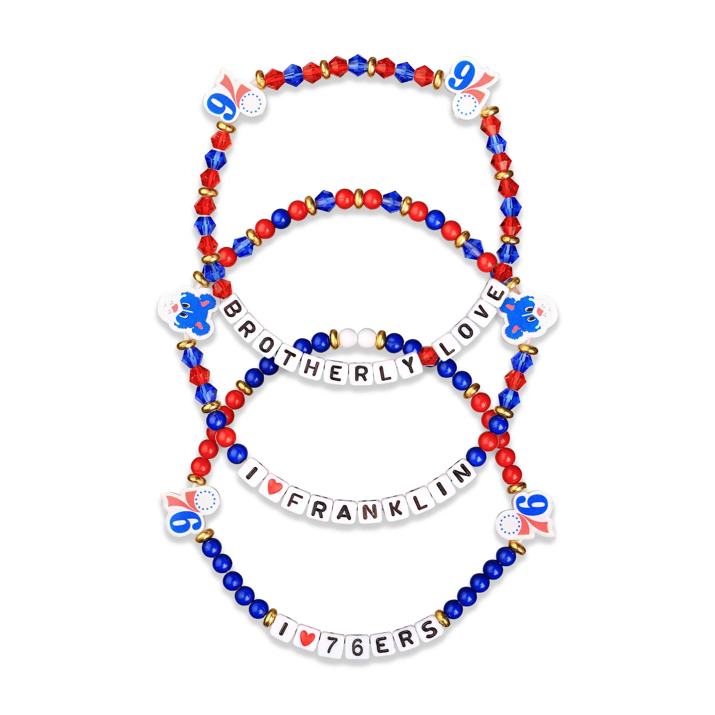 Philadelphia 76ers NBA 3 Pack Friendship Bracelet