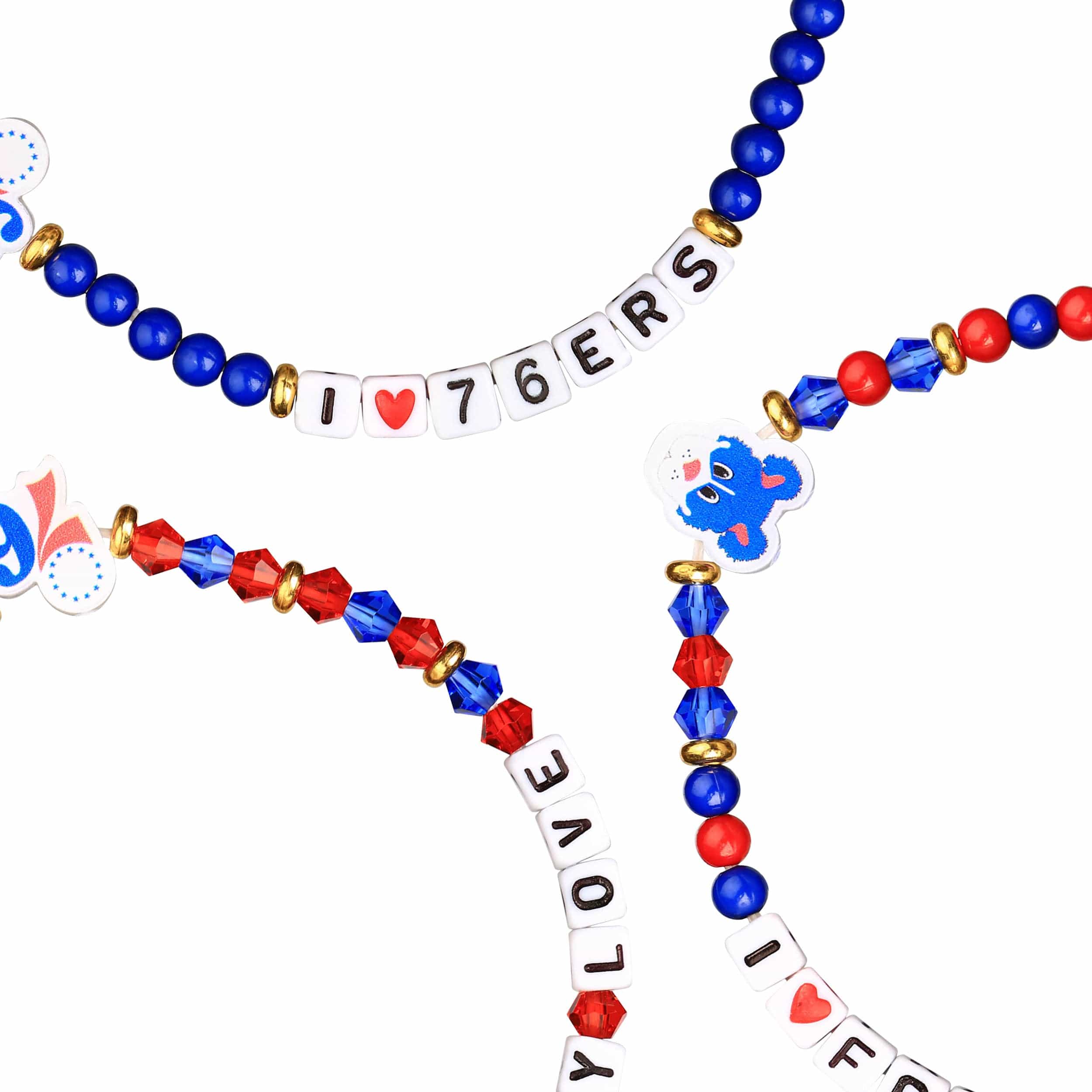Philadelphia 76ers NBA 3 Pack Friendship Bracelet - Image 2