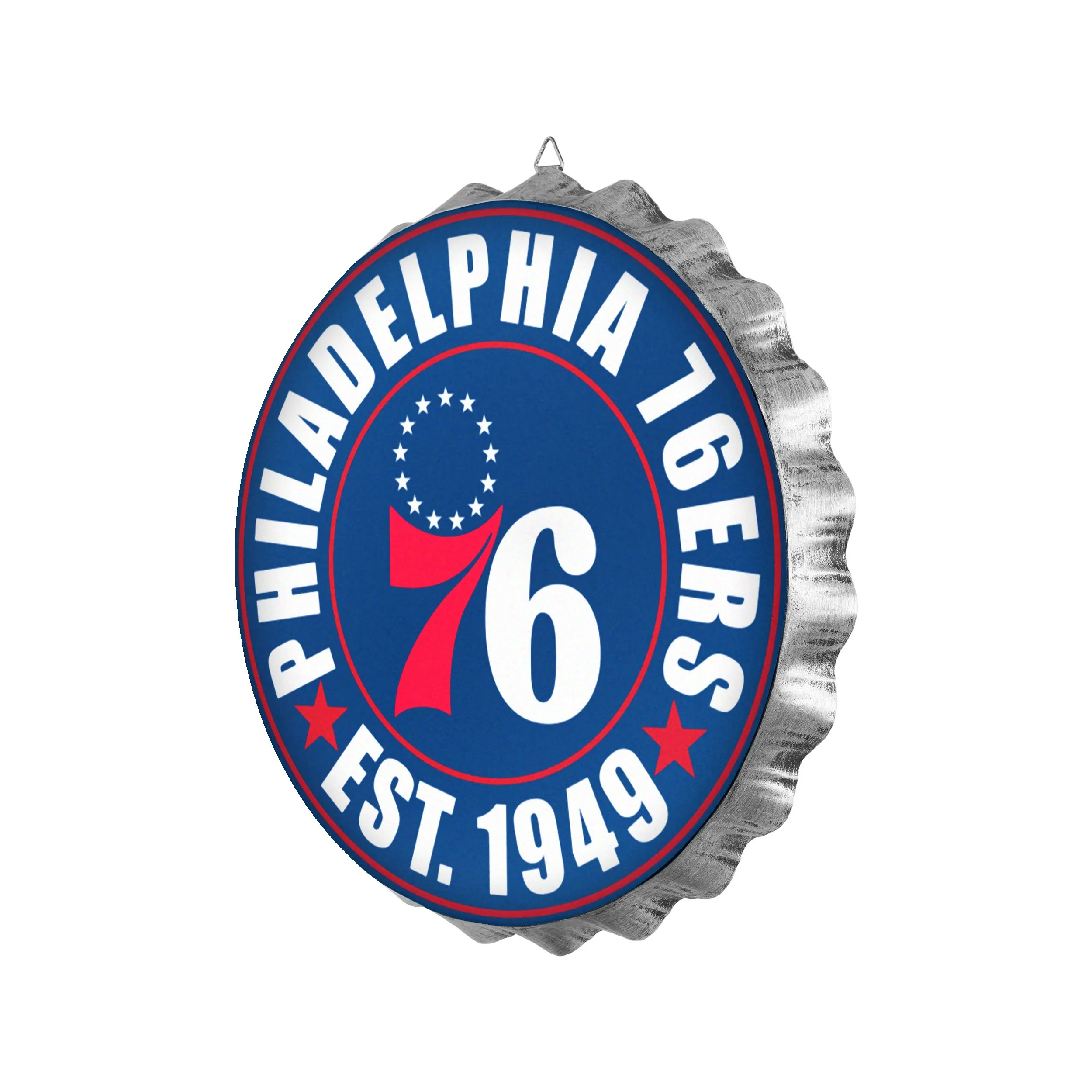 Philadelphia 76ers NBA Bottle Cap Wall Sign