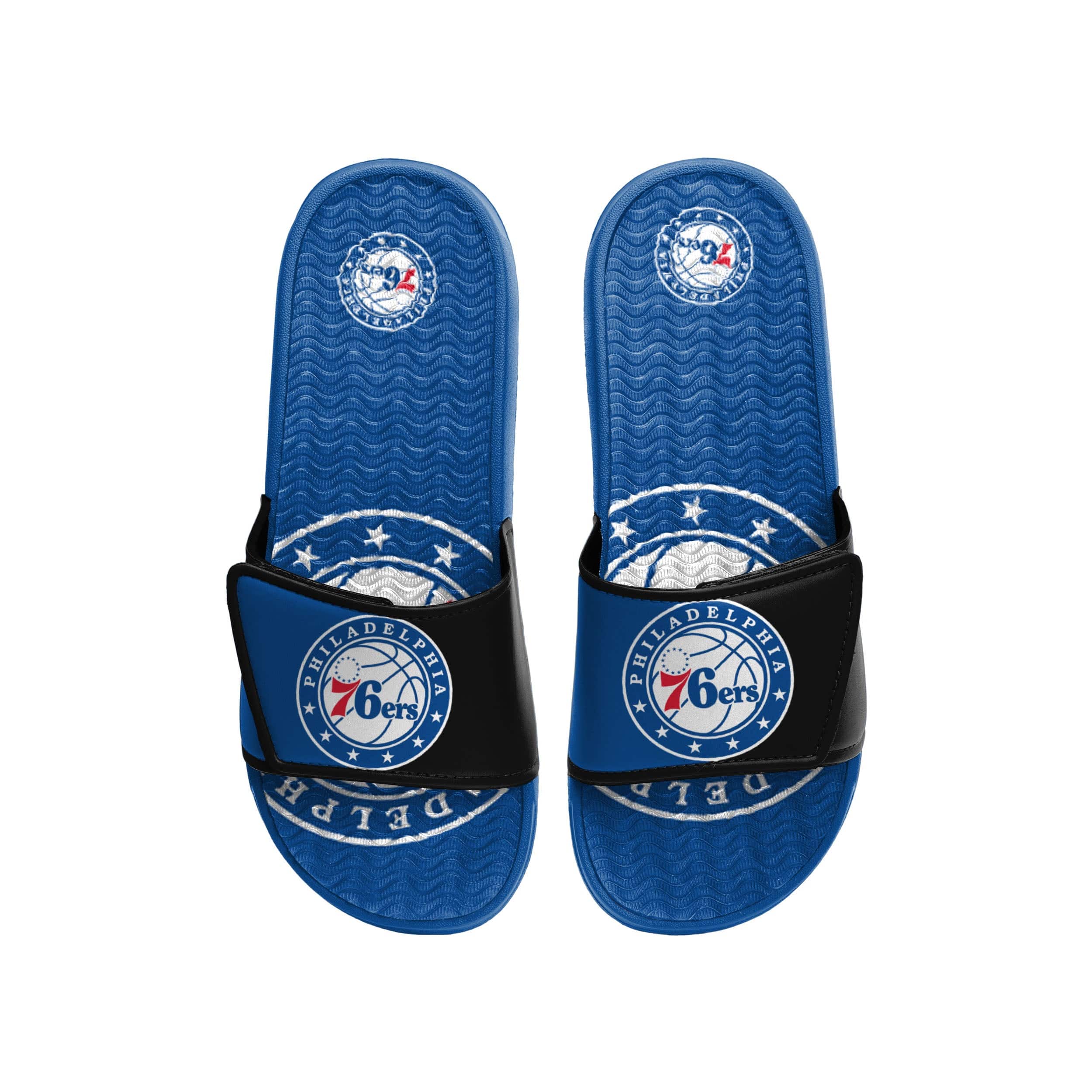 Philadelphia 76ers NBA Mens Colorblock Big Logo Gel Slides - Image 2