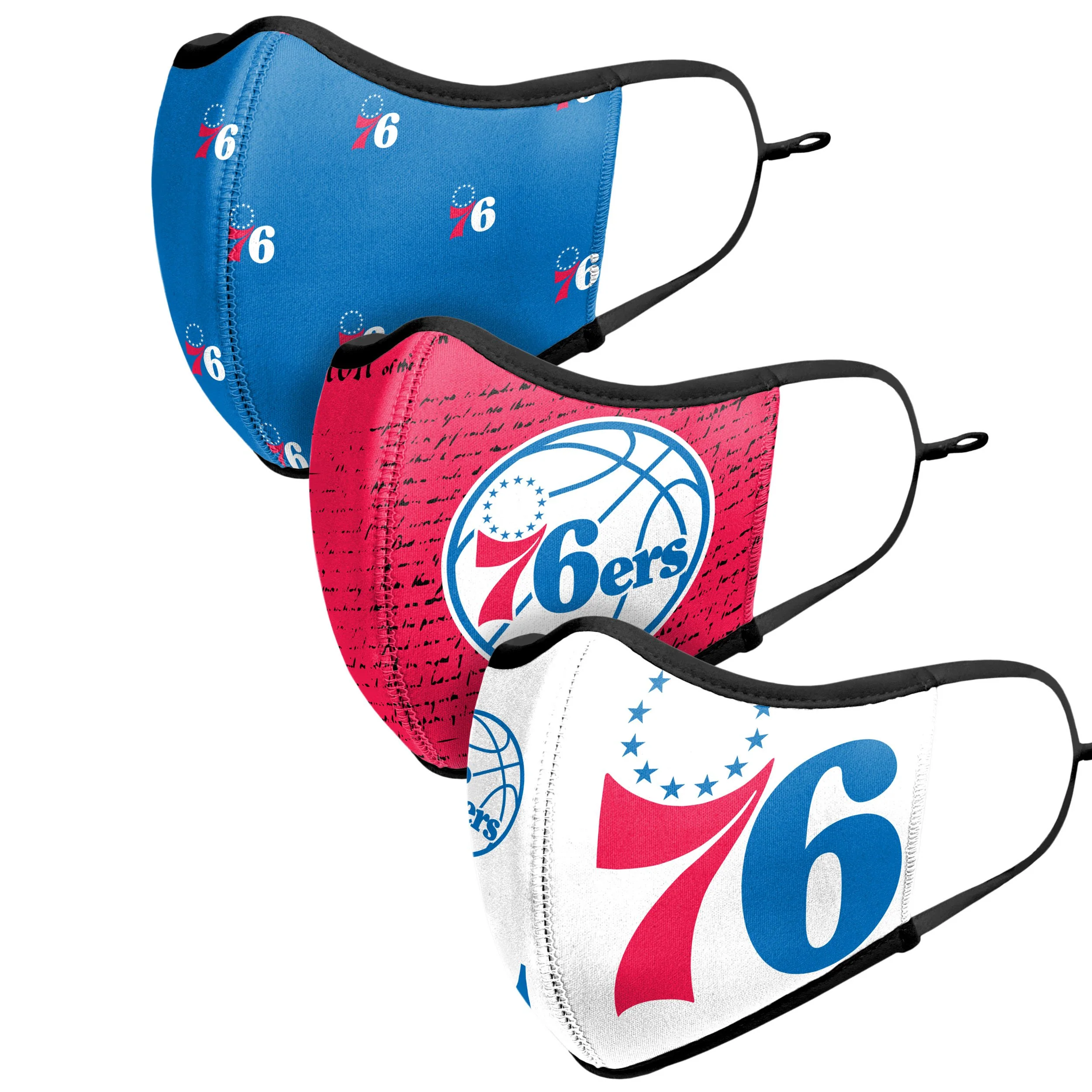 Philadelphia 76ers NBA Thematic Sport 3 Pack Face Cover - Image 4