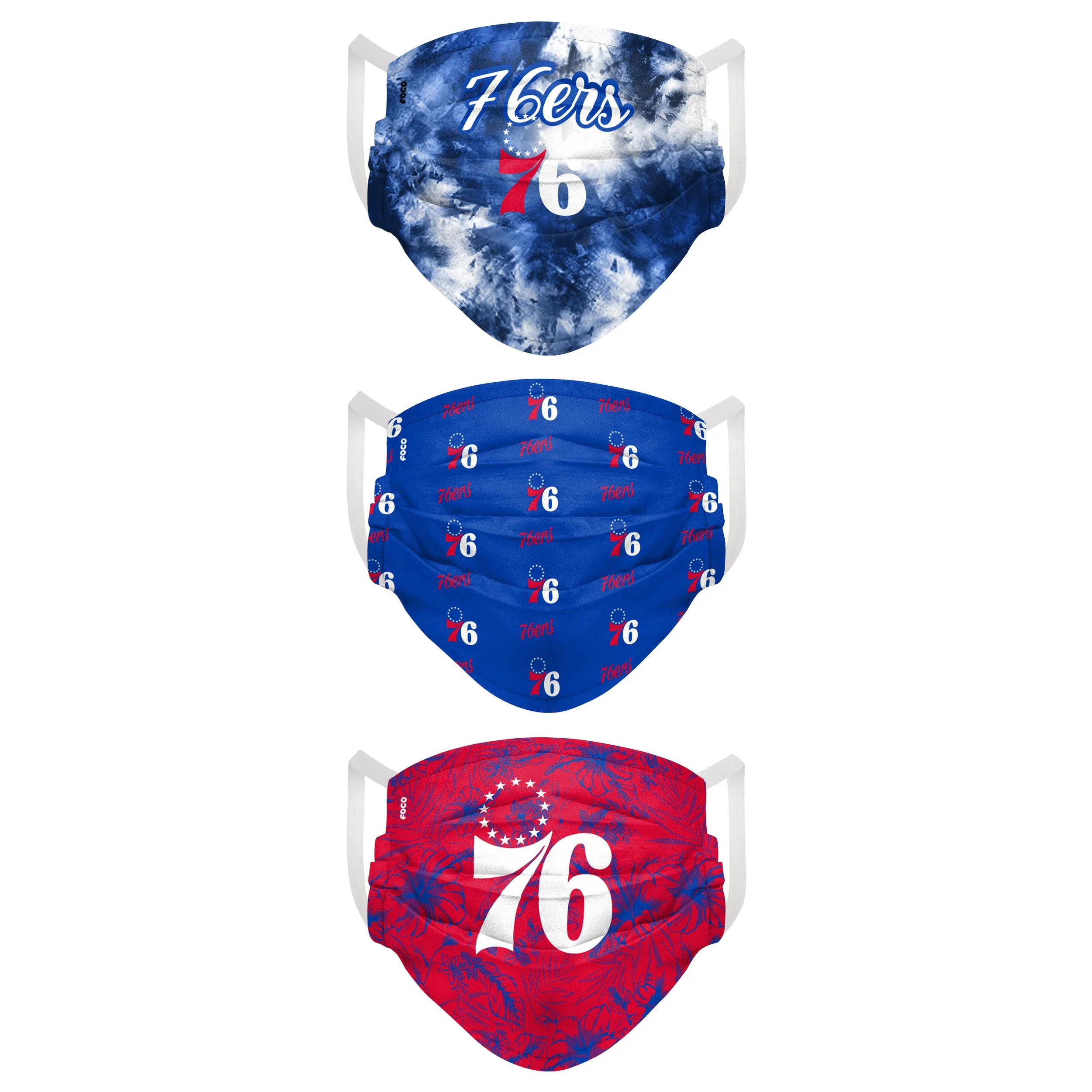 Philadelphia 76ers NBA Womens Matchday 3 Pack Face Cover - Image 2