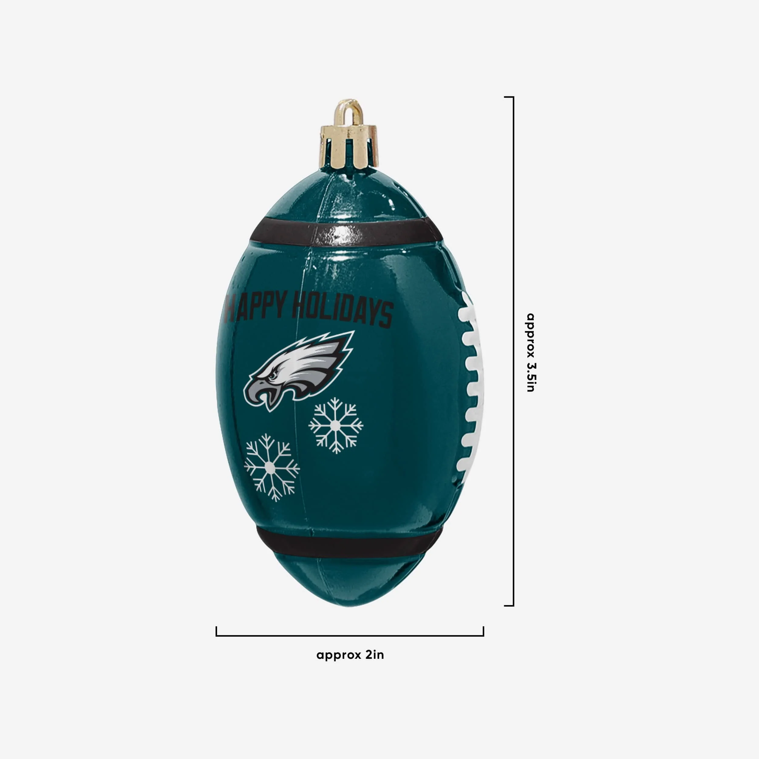 Philadelphia Eagles NFL 12 Pack Football Ornament Set - Image 3