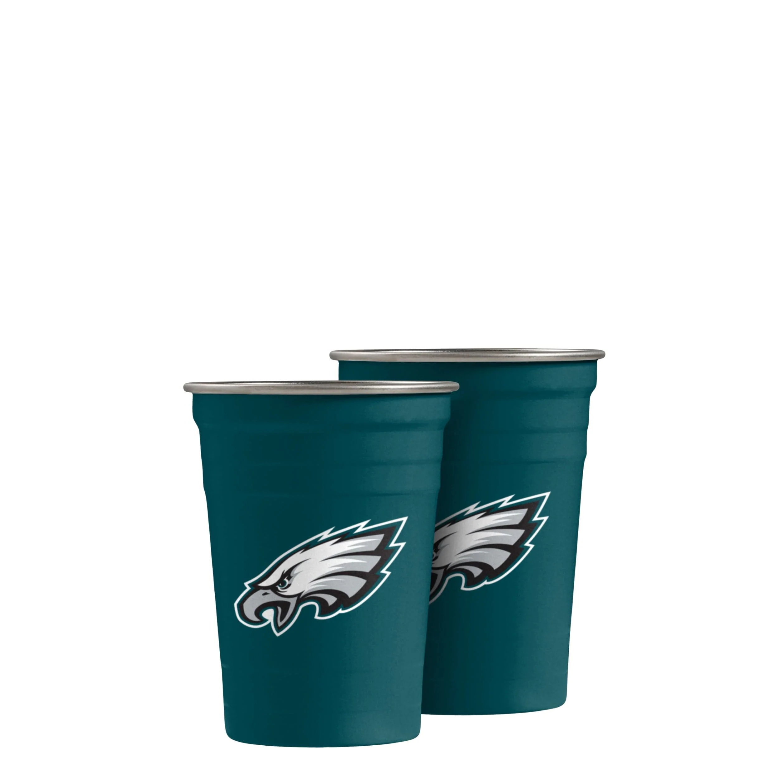 Philadelphia Eagles NFL 2 Pack Reusable Stainless Steel 16 oz Tumbler Cup