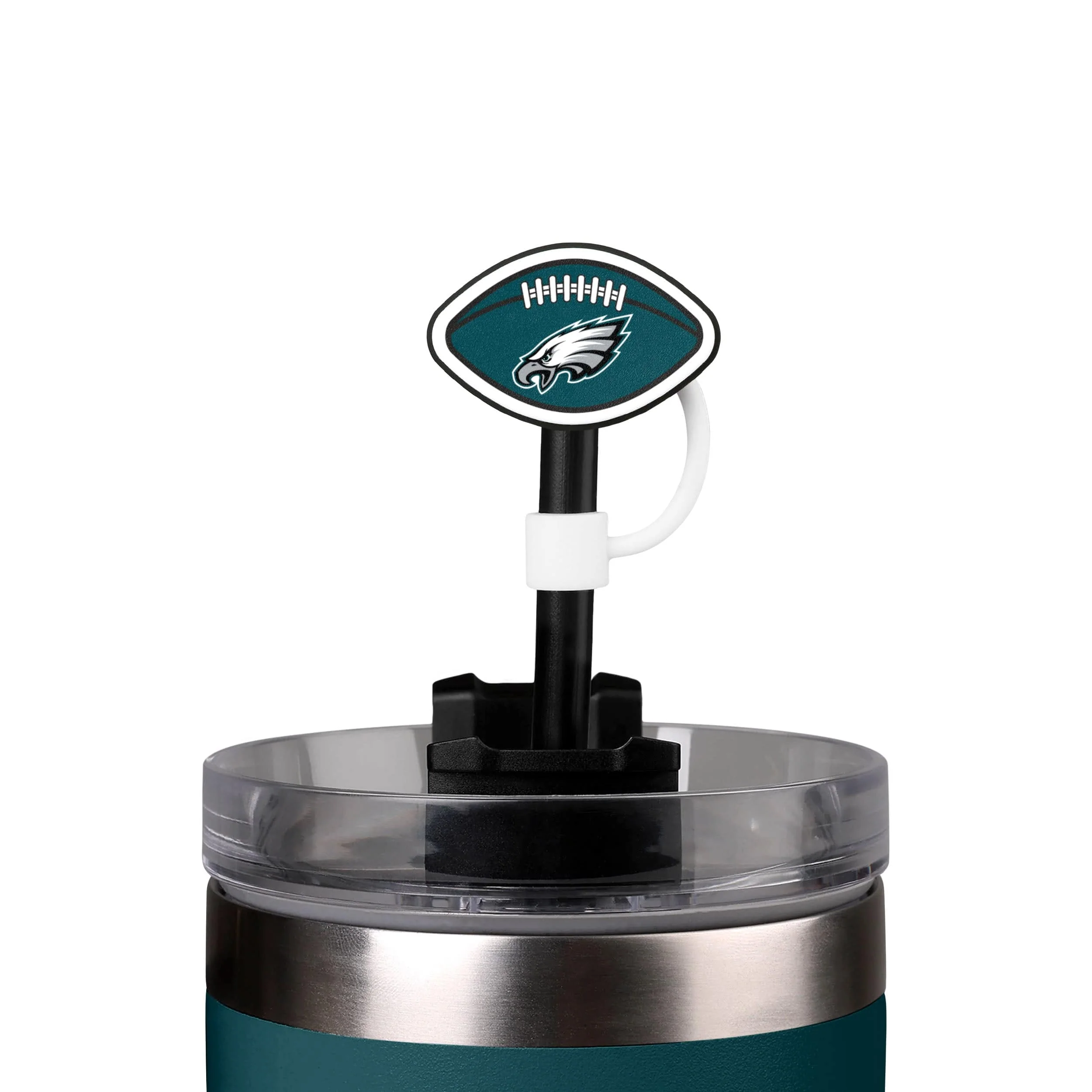 Philadelphia Eagles NFL 3 Pack Primary Logo Straw Toppers - Image 2