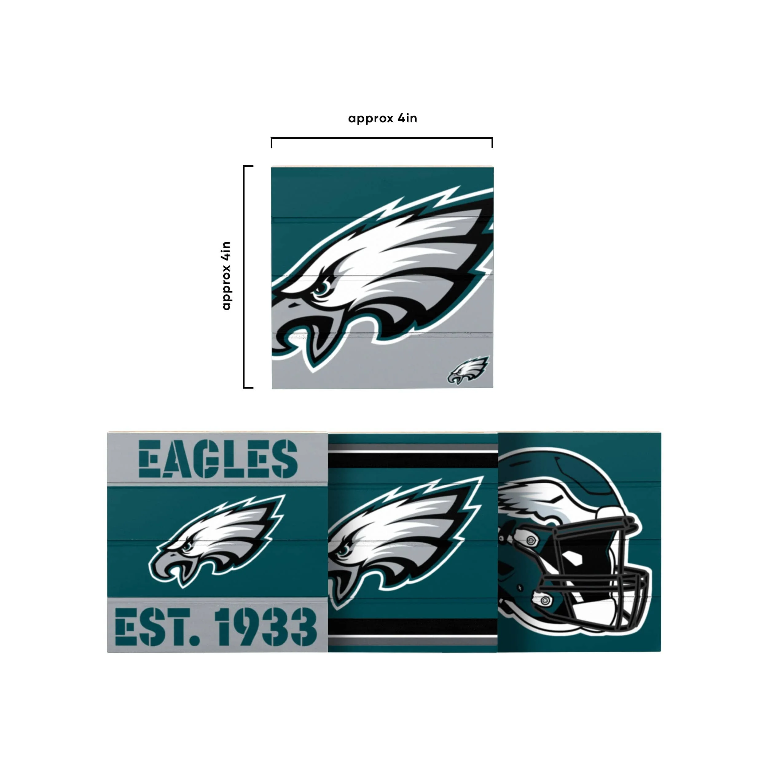 Philadelphia Eagles NFL 4 Pack Pallet Coaster Set - Image 5