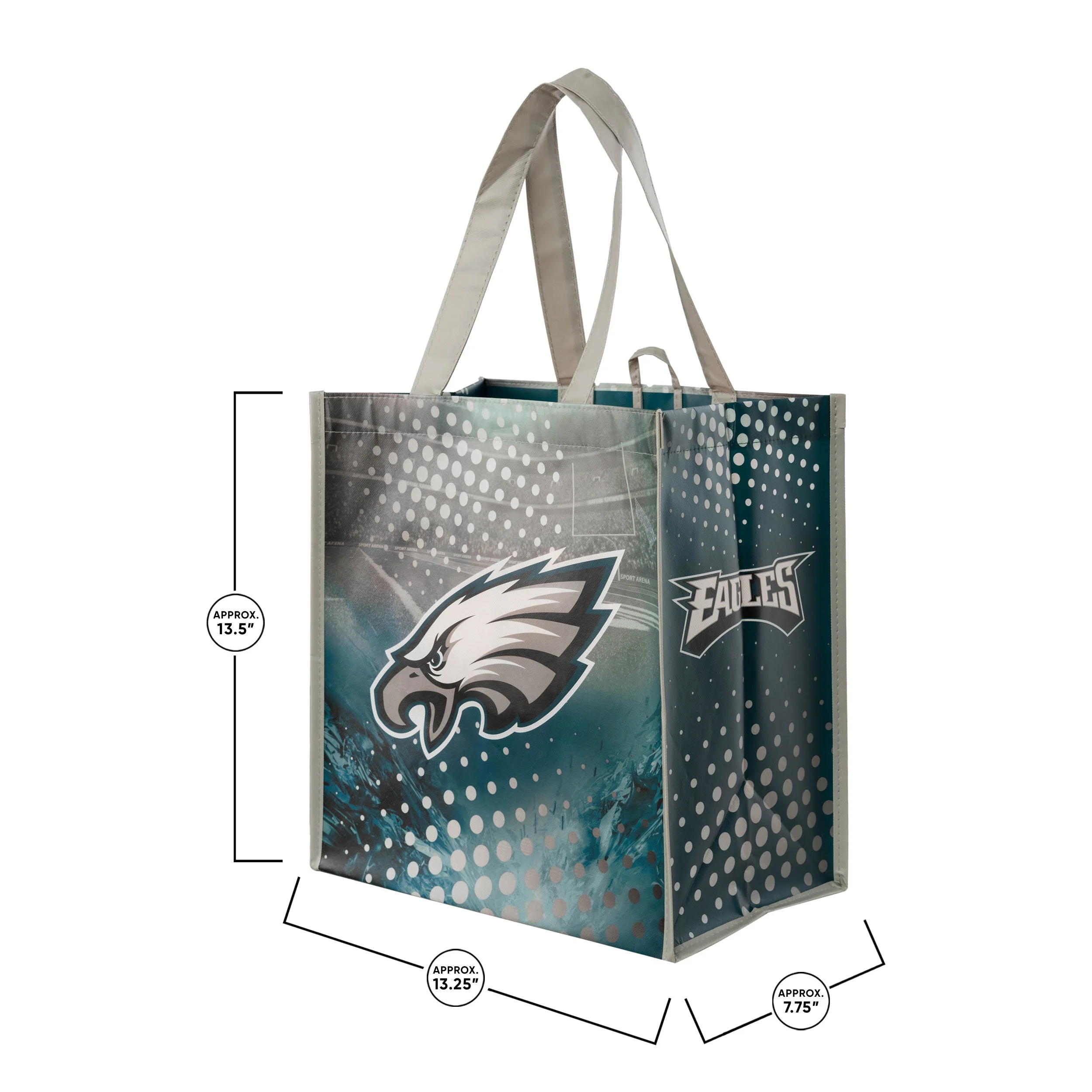 Philadelphia Eagles NFL 4 Pack Reusable Shopping Bags - Image 3