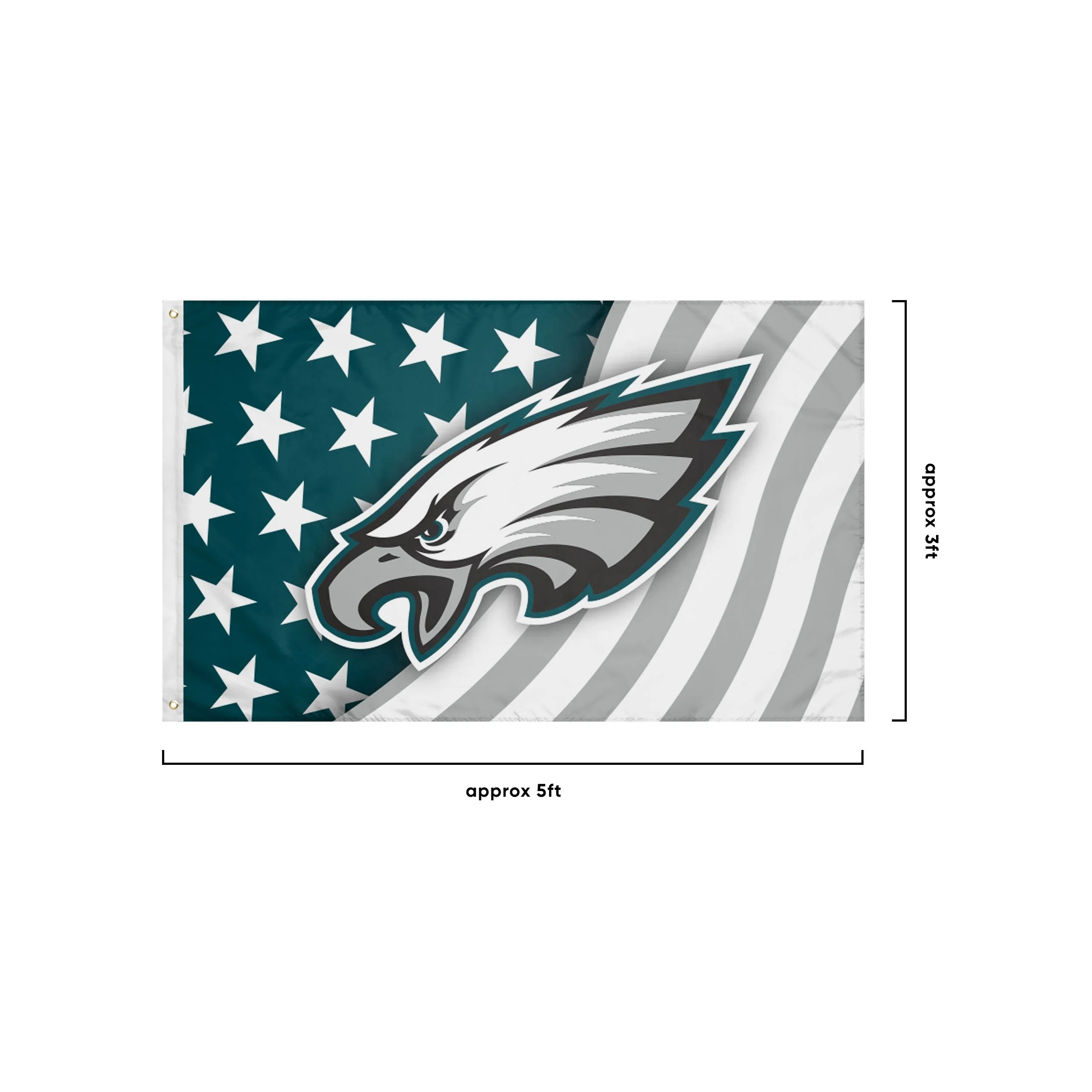 Philadelphia Eagles NFL Americana Horizontal Flag - Image 3