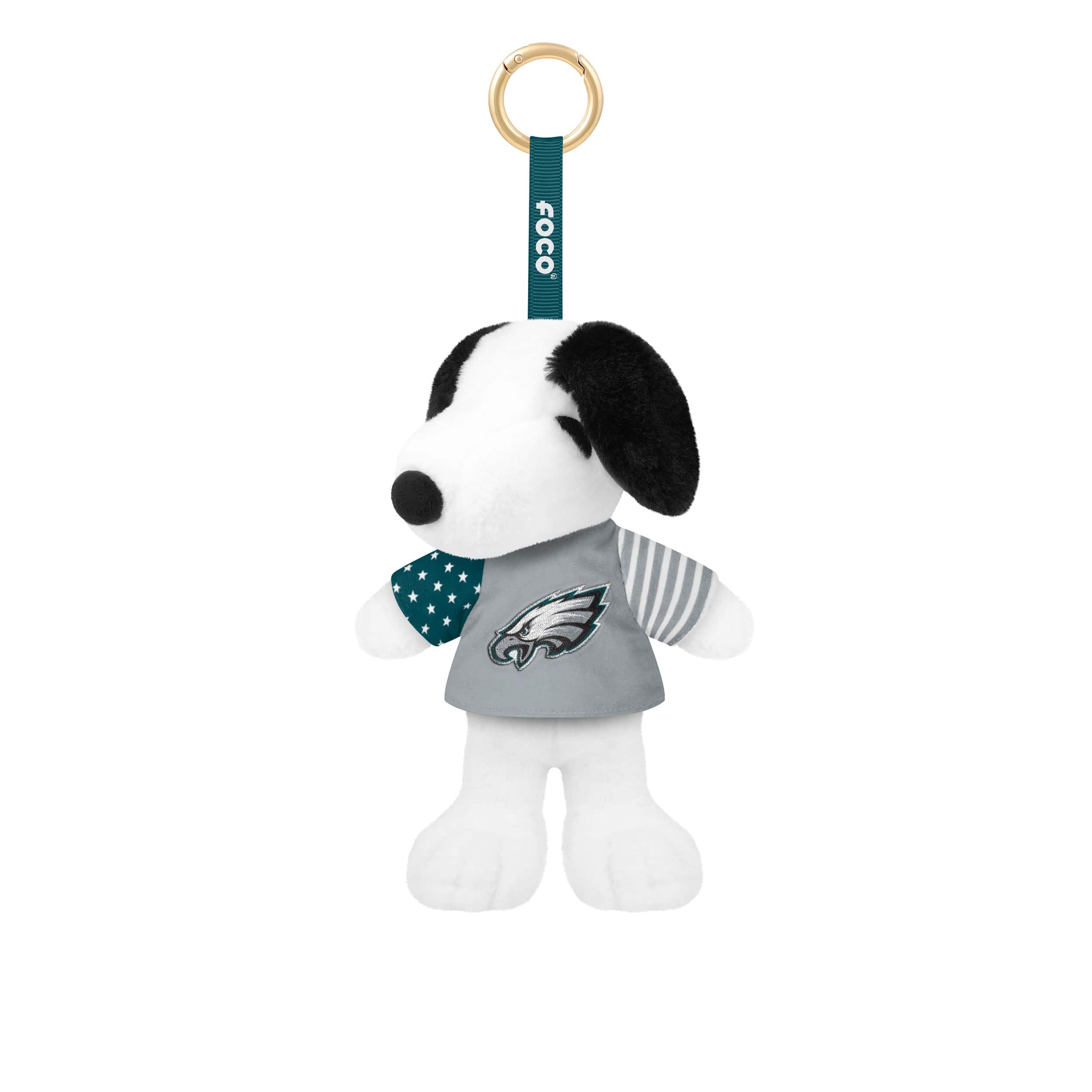 Philadelphia Eagles NFL Americana Plush Snoopy Peanuts Bag Charm Keychain