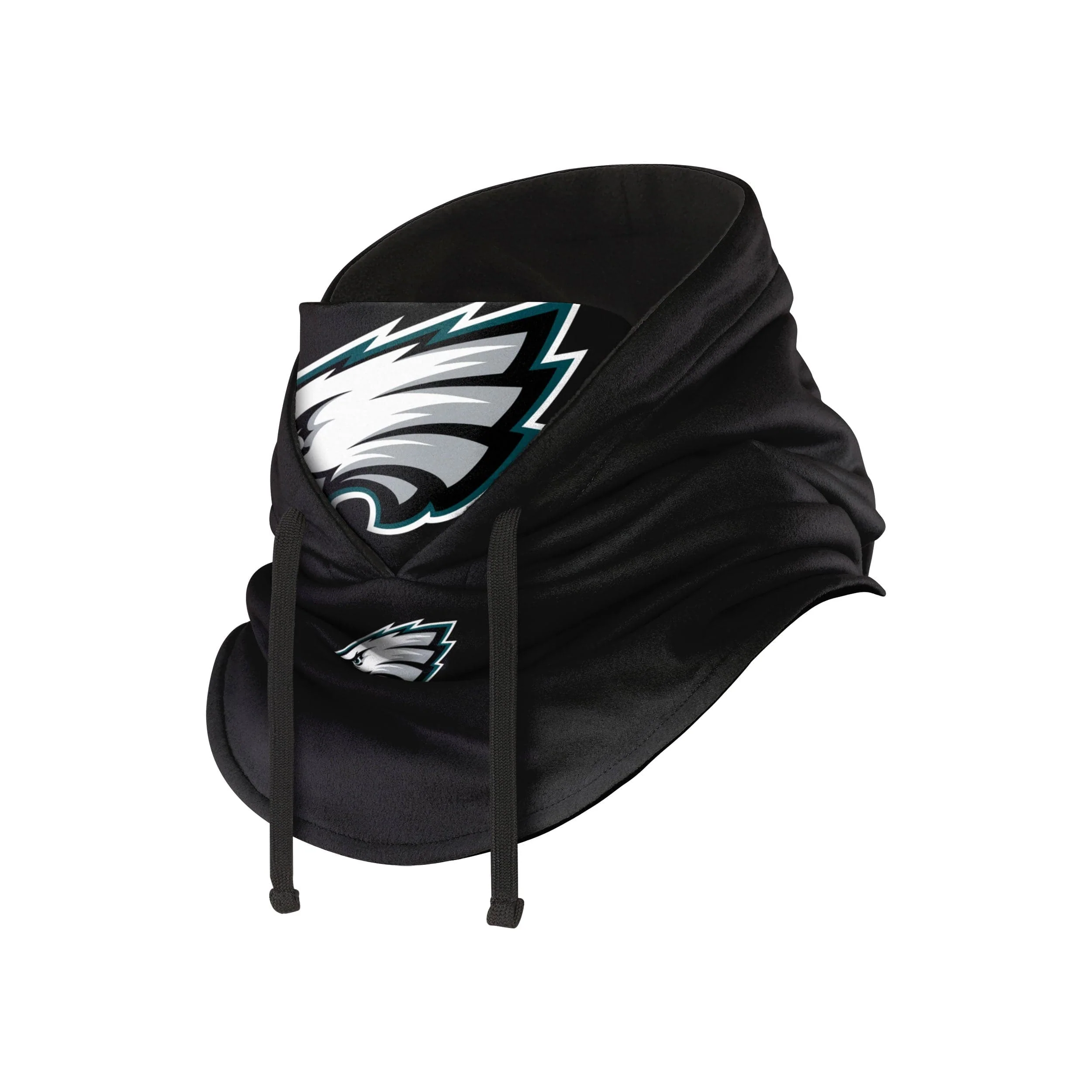 Philadelphia Eagles NFL Black Drawstring Hooded Gaiter - Image 2