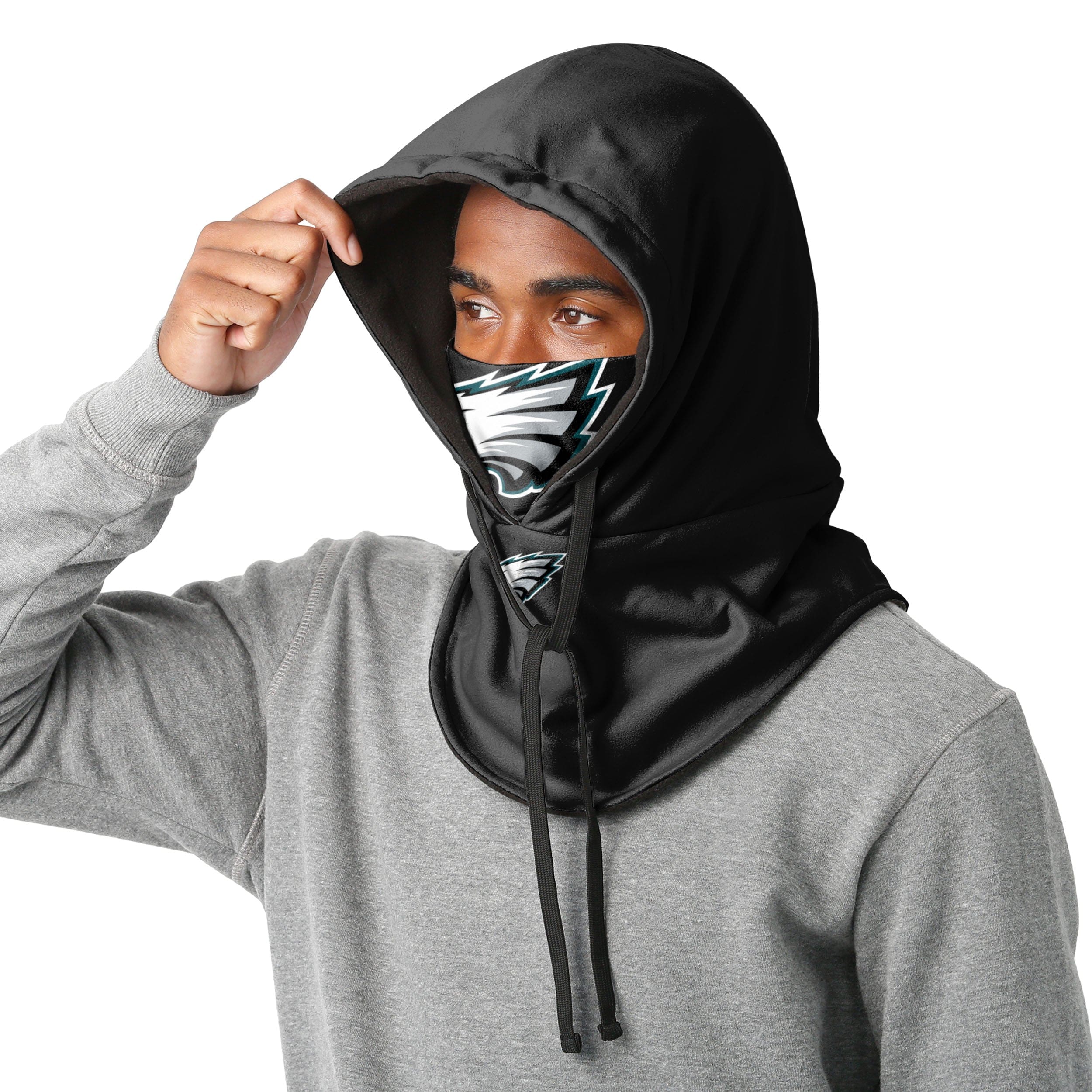Philadelphia Eagles NFL Black Drawstring Hooded Gaiter - Image 3