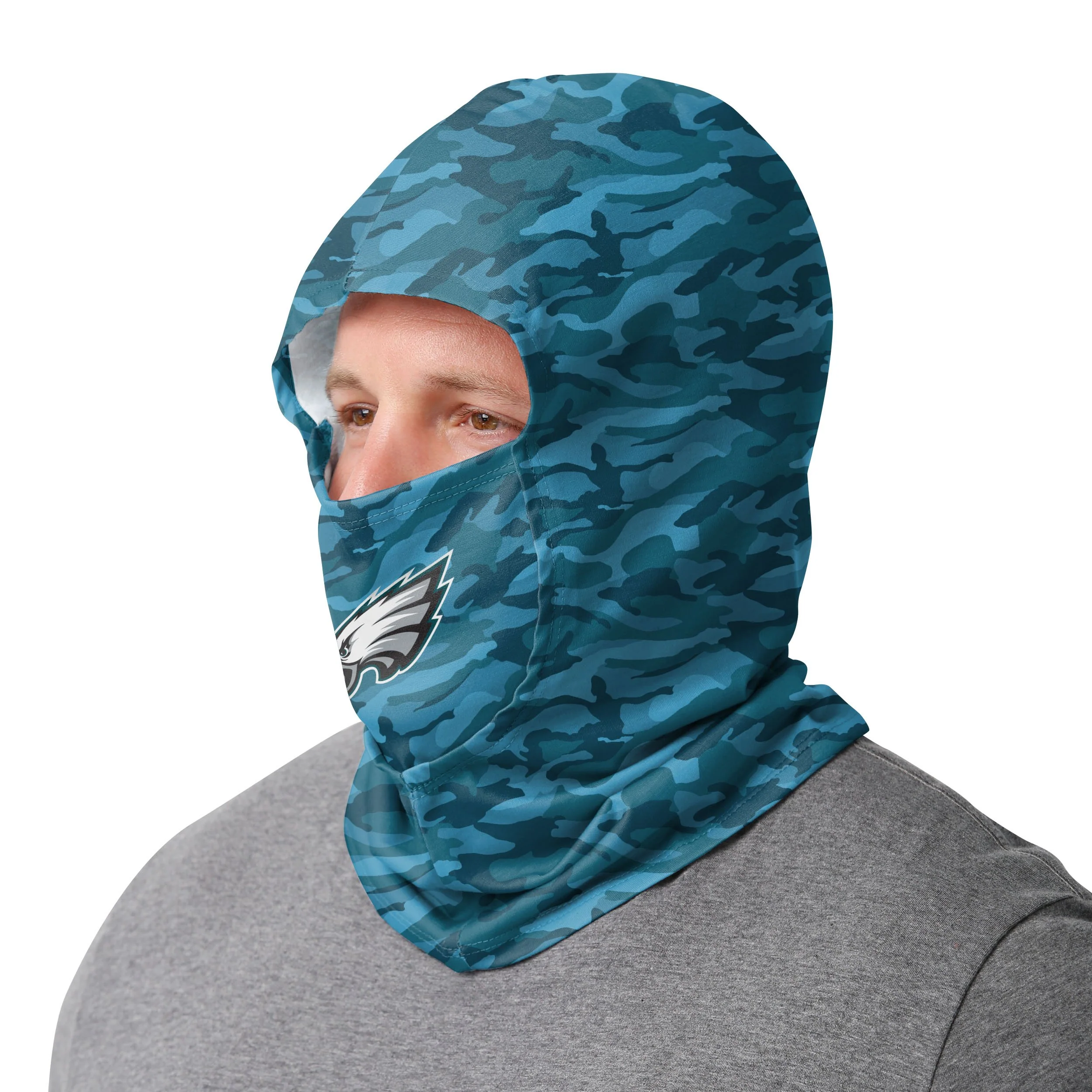 Philadelphia Eagles NFL Camo Lightweight Hooded Gaiter - Image 2