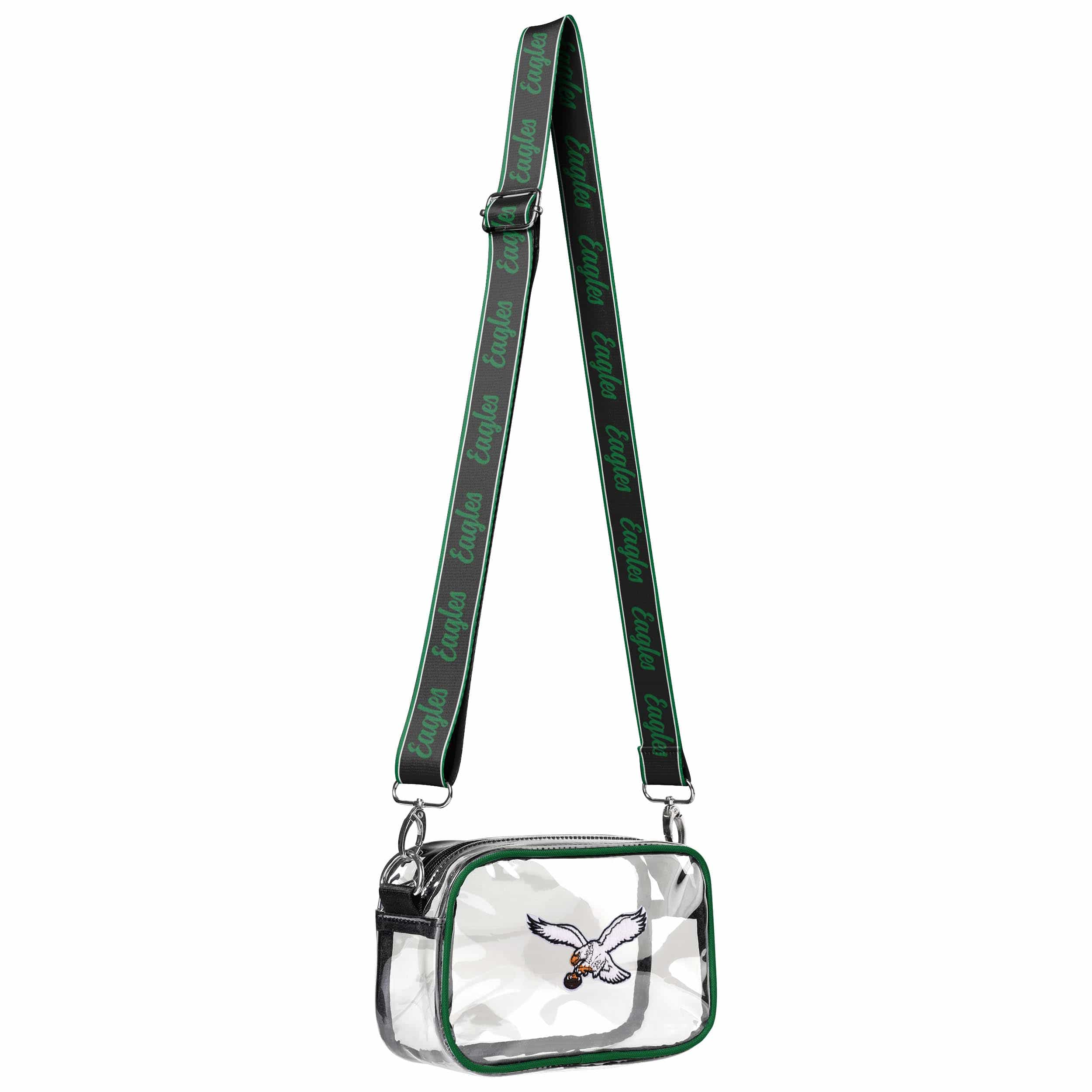 Philadelphia Eagles NFL Chenille Logo Clear Crossbody Bag (PREORDER - SHIPS EARLY JUNE) - Image 2