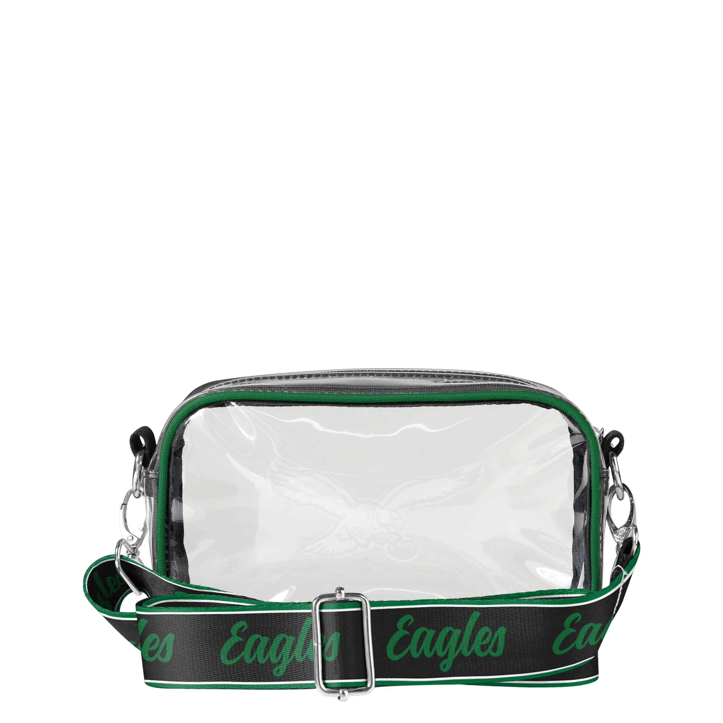 Philadelphia Eagles NFL Chenille Logo Clear Crossbody Bag (PREORDER - SHIPS EARLY JUNE) - Image 5