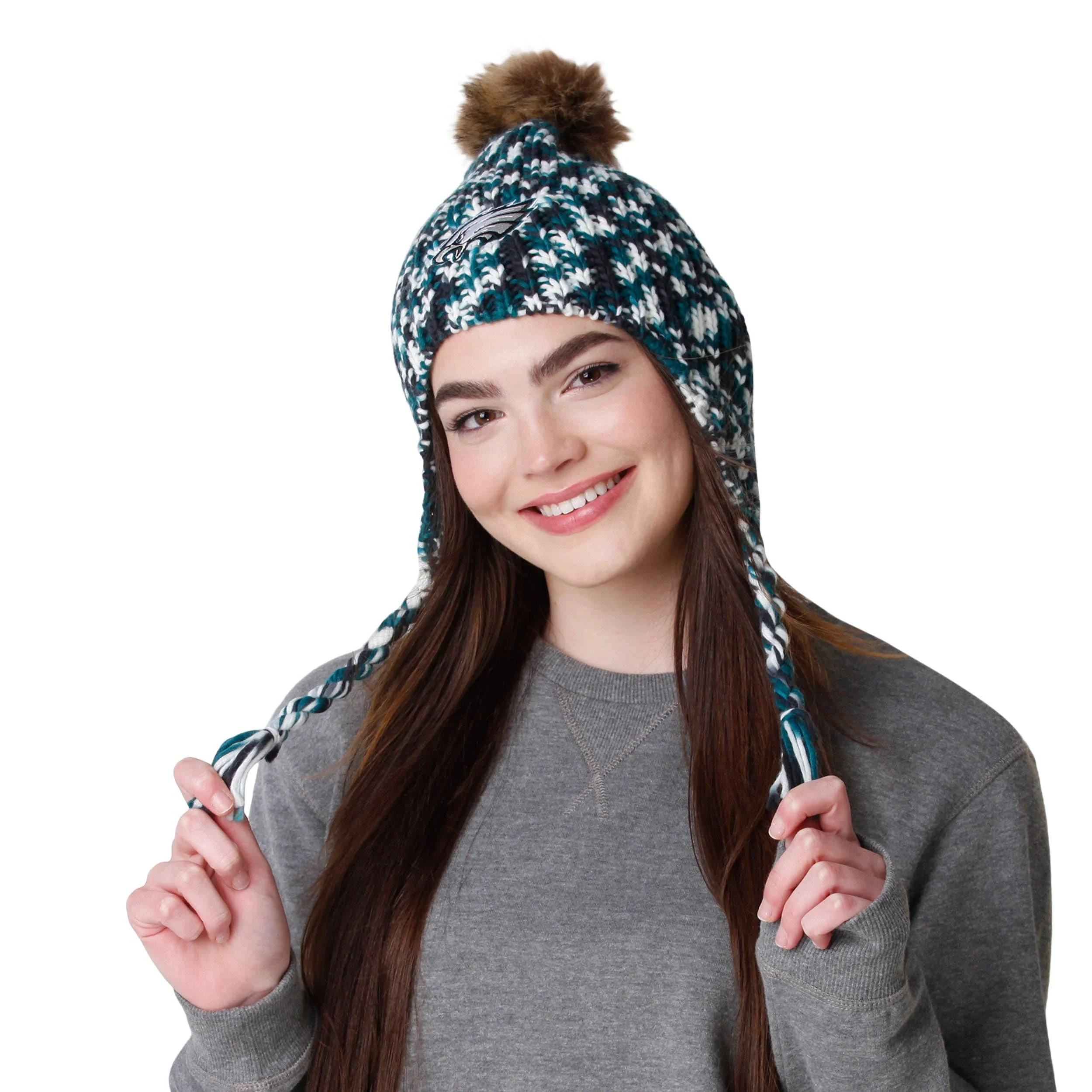Philadelphia Eagles NFL Colorblend Knit Pom Beanie - Image 2