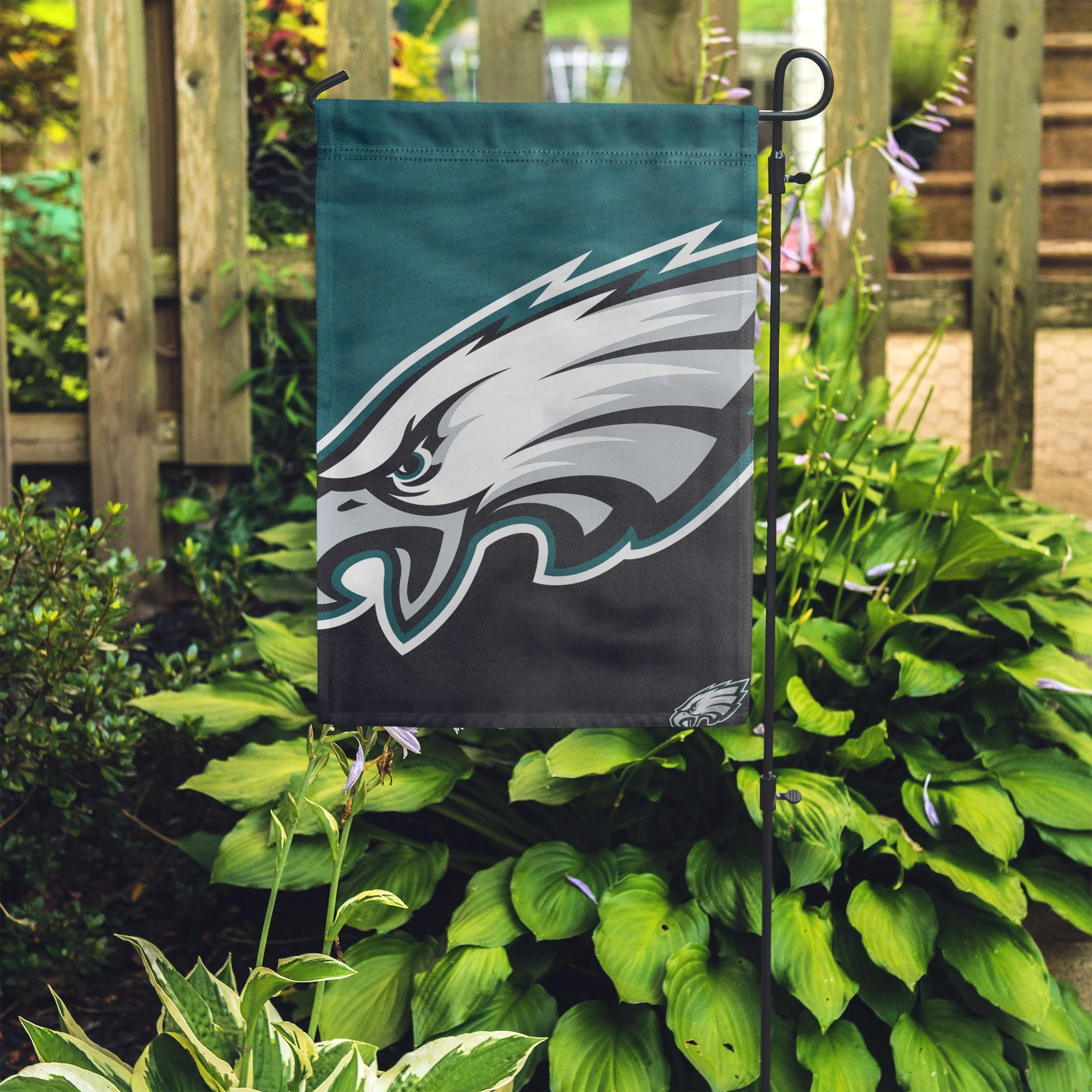 Philadelphia Eagles NFL Colorblock Helmet Garden Flag - Image 4
