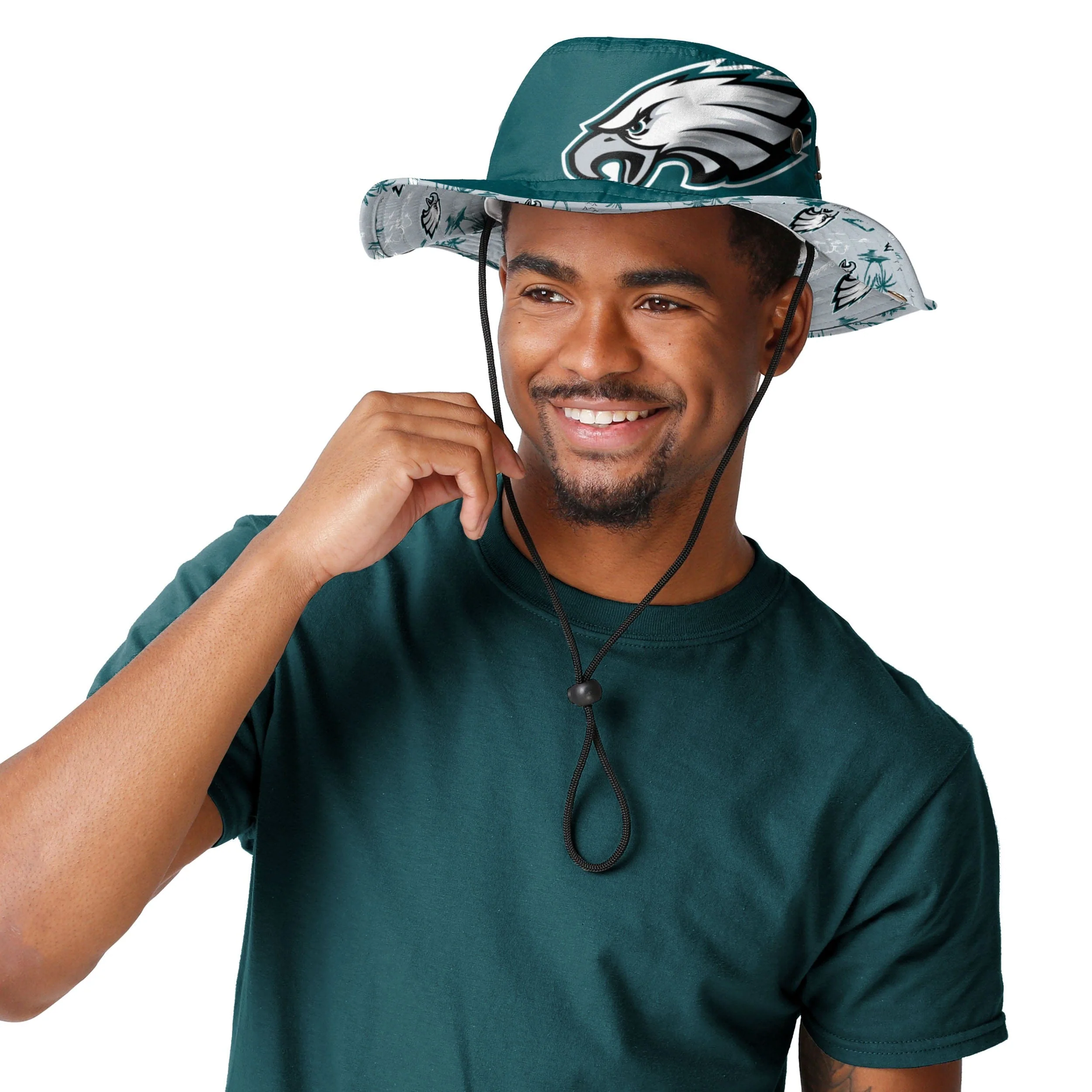 Philadelphia Eagles NFL Cropped Big Logo Hybrid Boonie Hat - Image 2