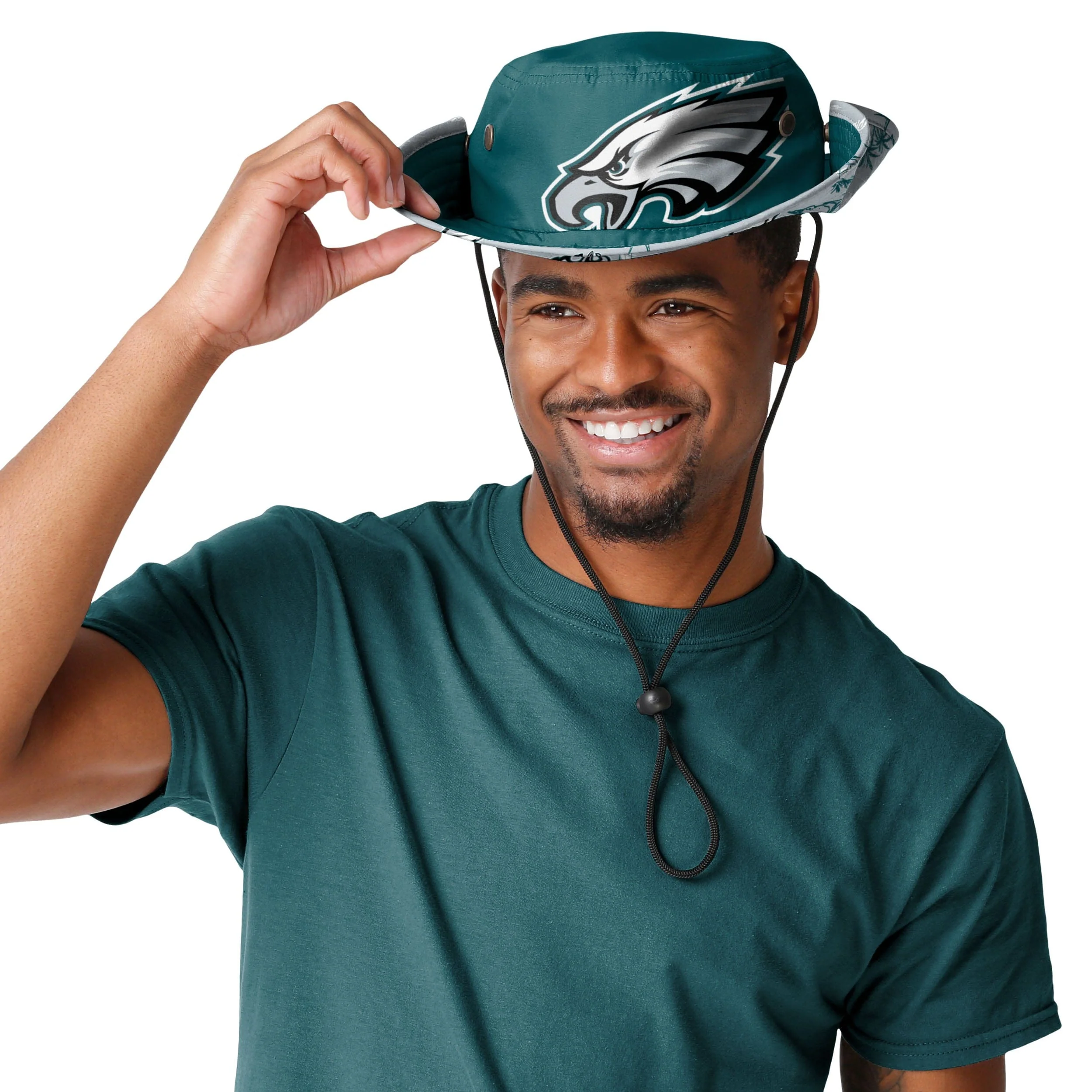 Philadelphia Eagles NFL Cropped Big Logo Hybrid Boonie Hat - Image 3