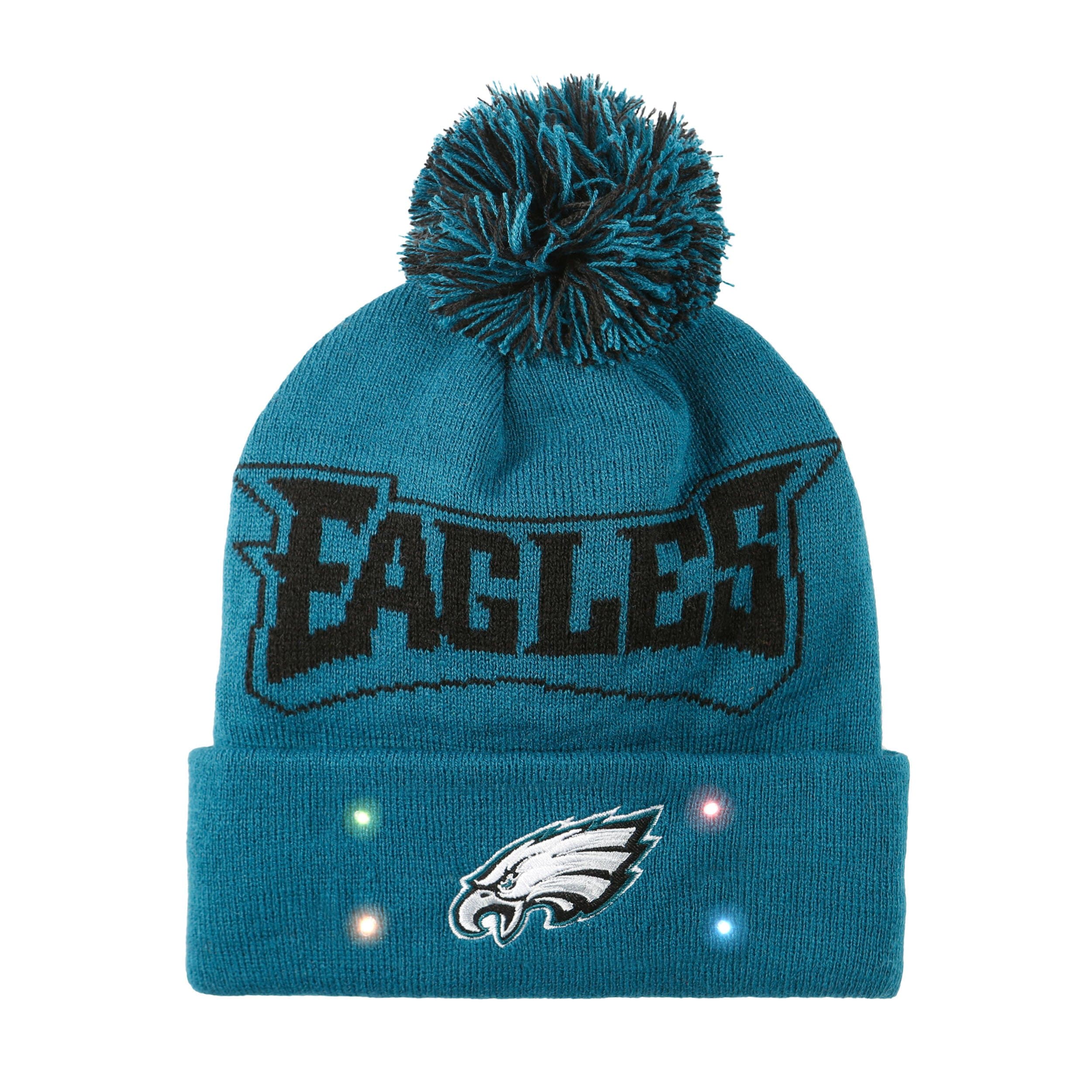 Philadelphia Eagles NFL Cropped Logo Light Up Knit Beanie - Image 2