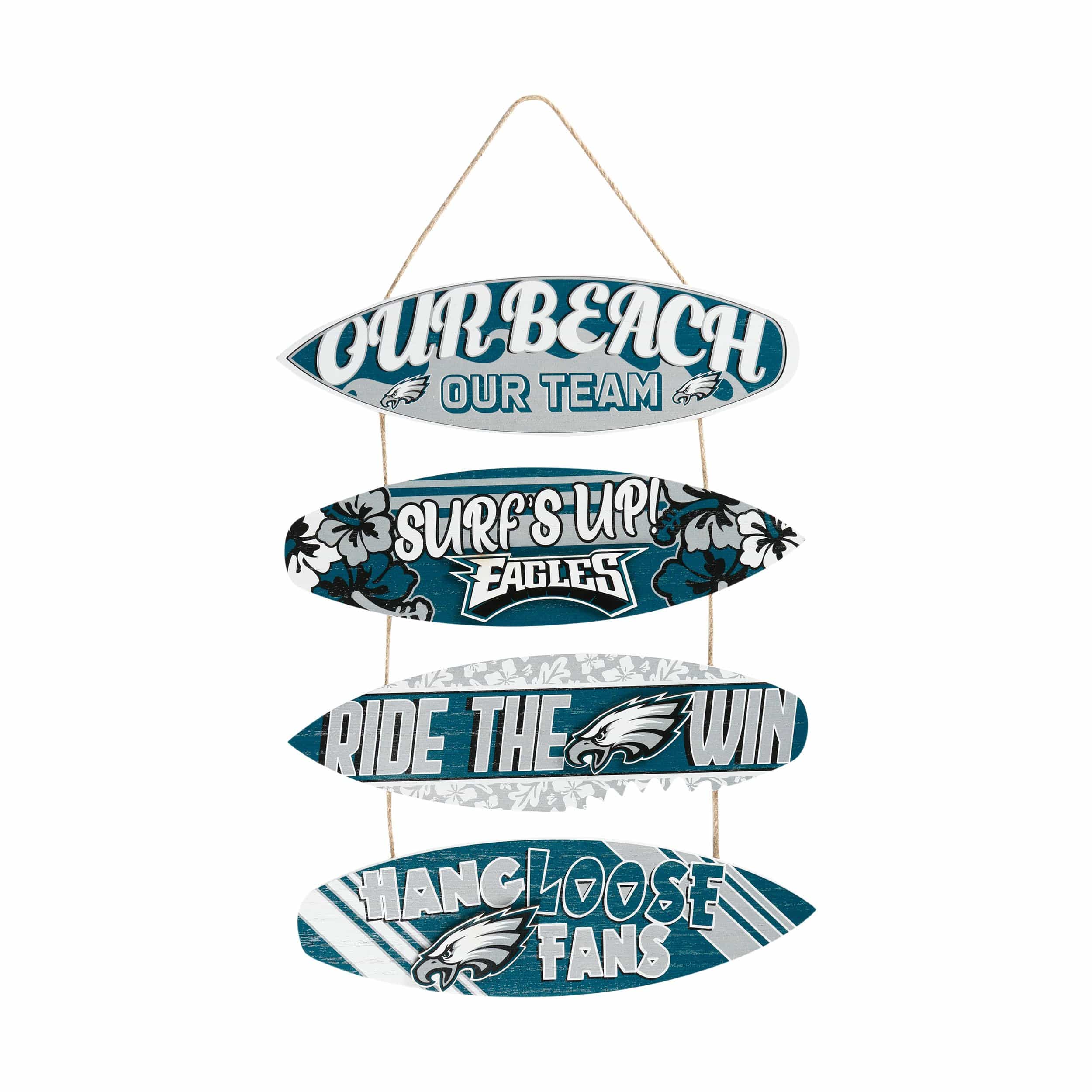 Philadelphia Eagles NFL Fancave Surfboard Sign