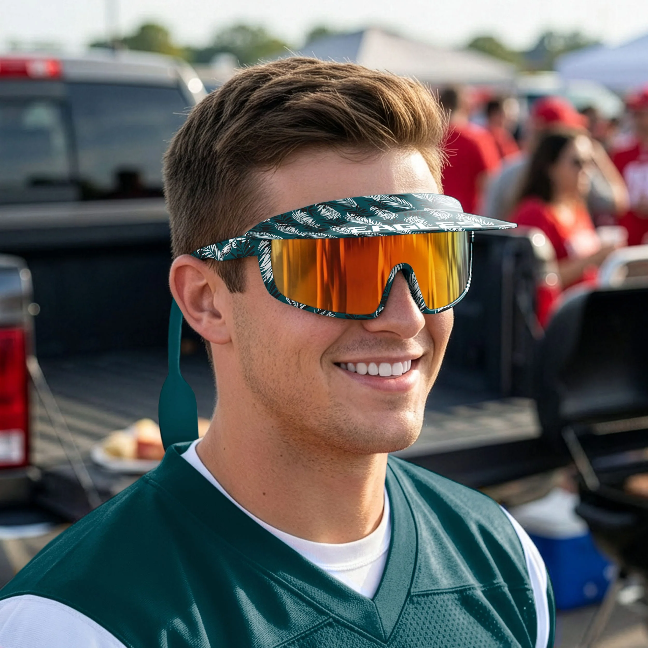 Philadelphia Eagles NFL Floral Visor Sunglasses - Image 4