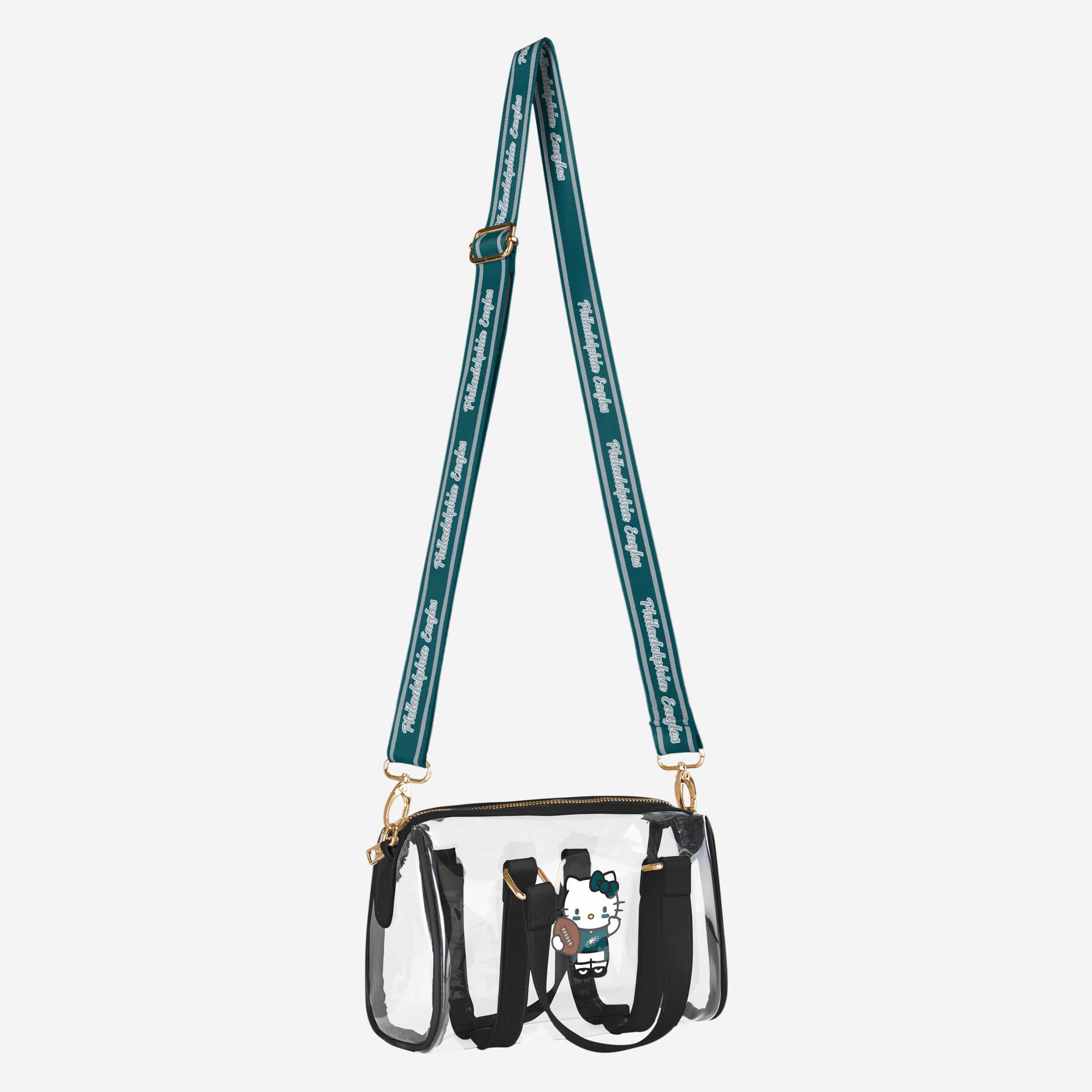 Philadelphia Eagles NFL Hello Kitty® Clear Barrel Bag - (PREORDER - SHIPS MID JULY) - Image 2