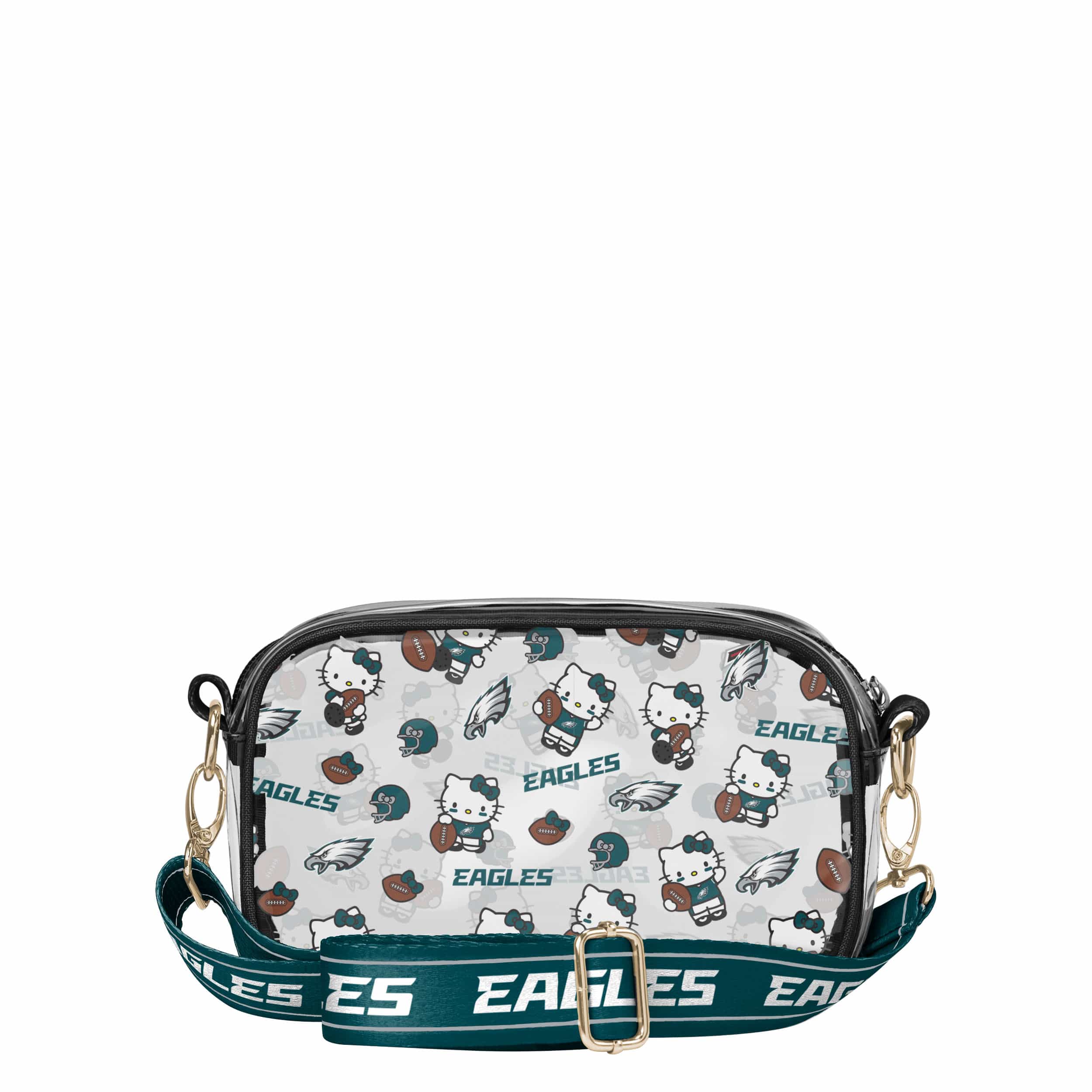 Philadelphia Eagles NFL Hello Kitty® Clear Crossbody Bag - (PREORDER - SHIPS MID JUNE) - Image 5