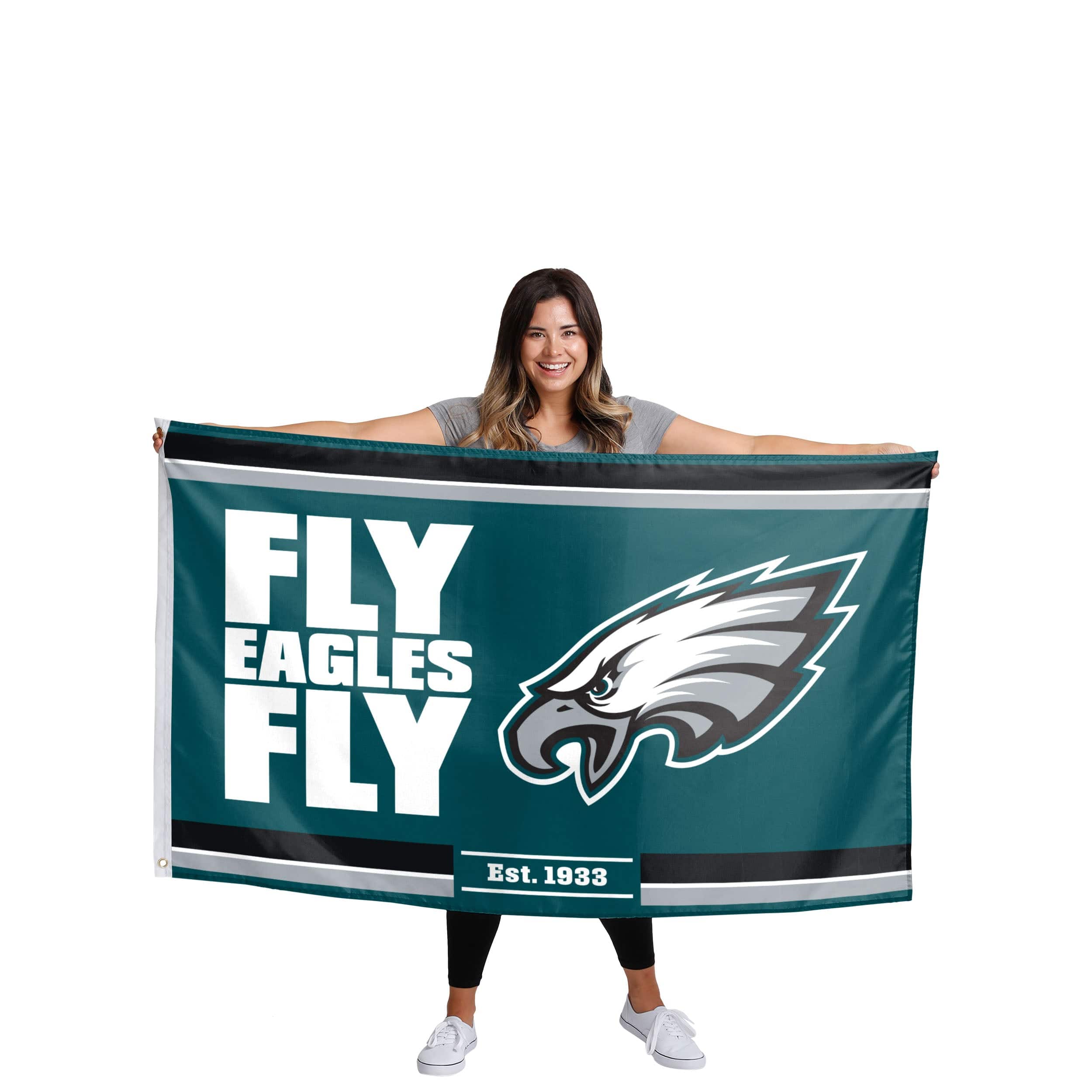 Philadelphia Eagles NFL Horizontal Slogan Flag - Image 2