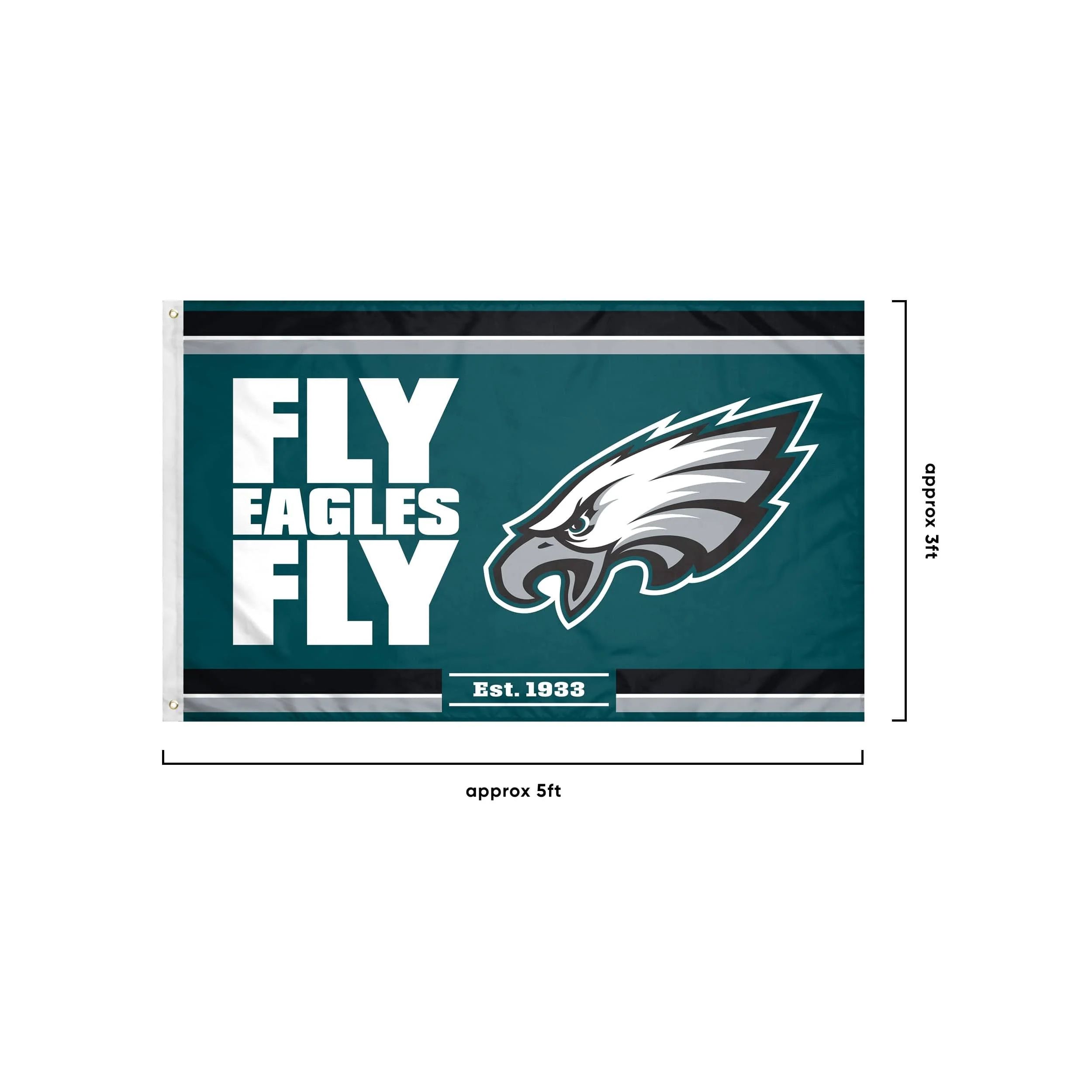 Philadelphia Eagles NFL Horizontal Slogan Flag - Image 3