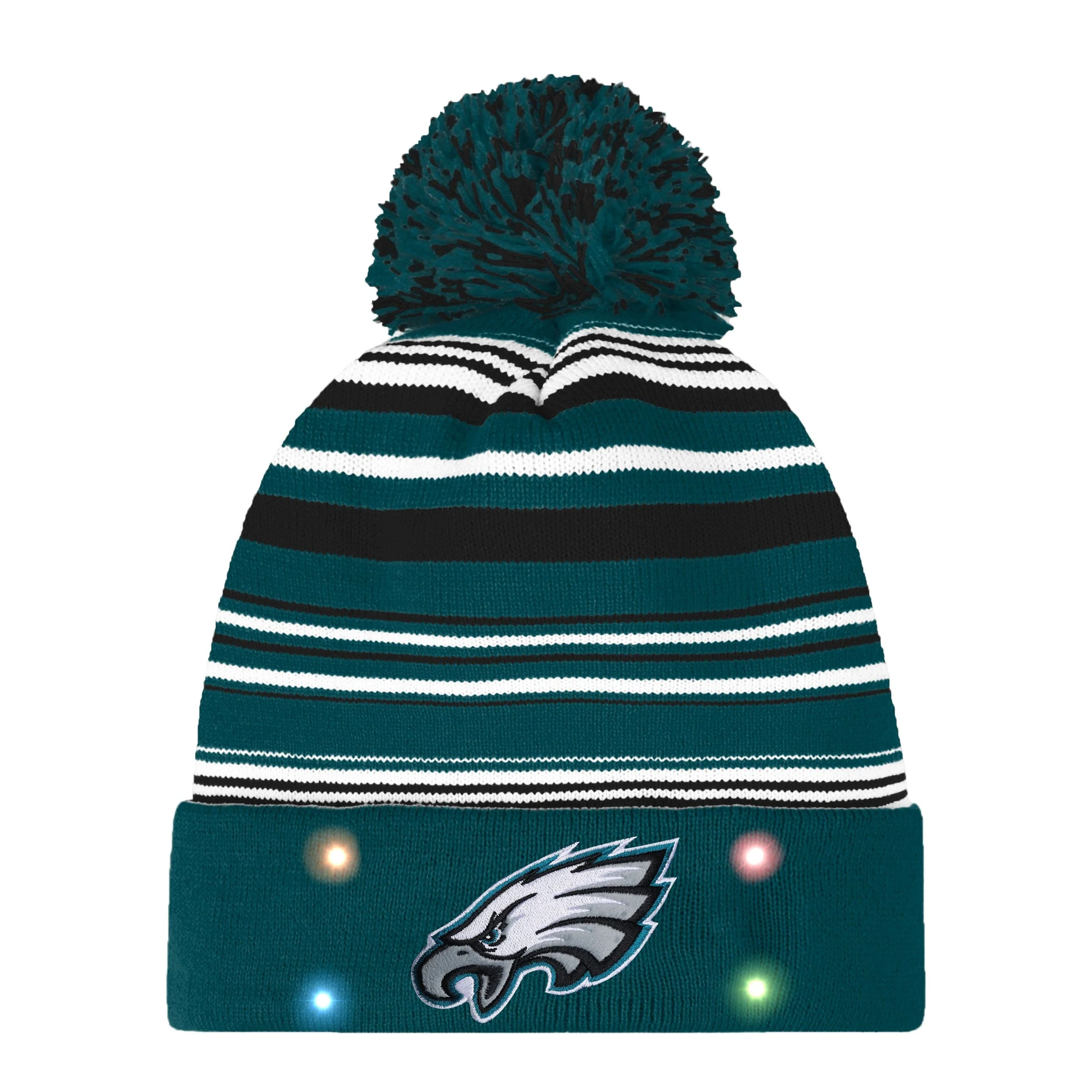 Philadelphia Eagles NFL Horizontal Stripe Light Up Beanie - Image 2