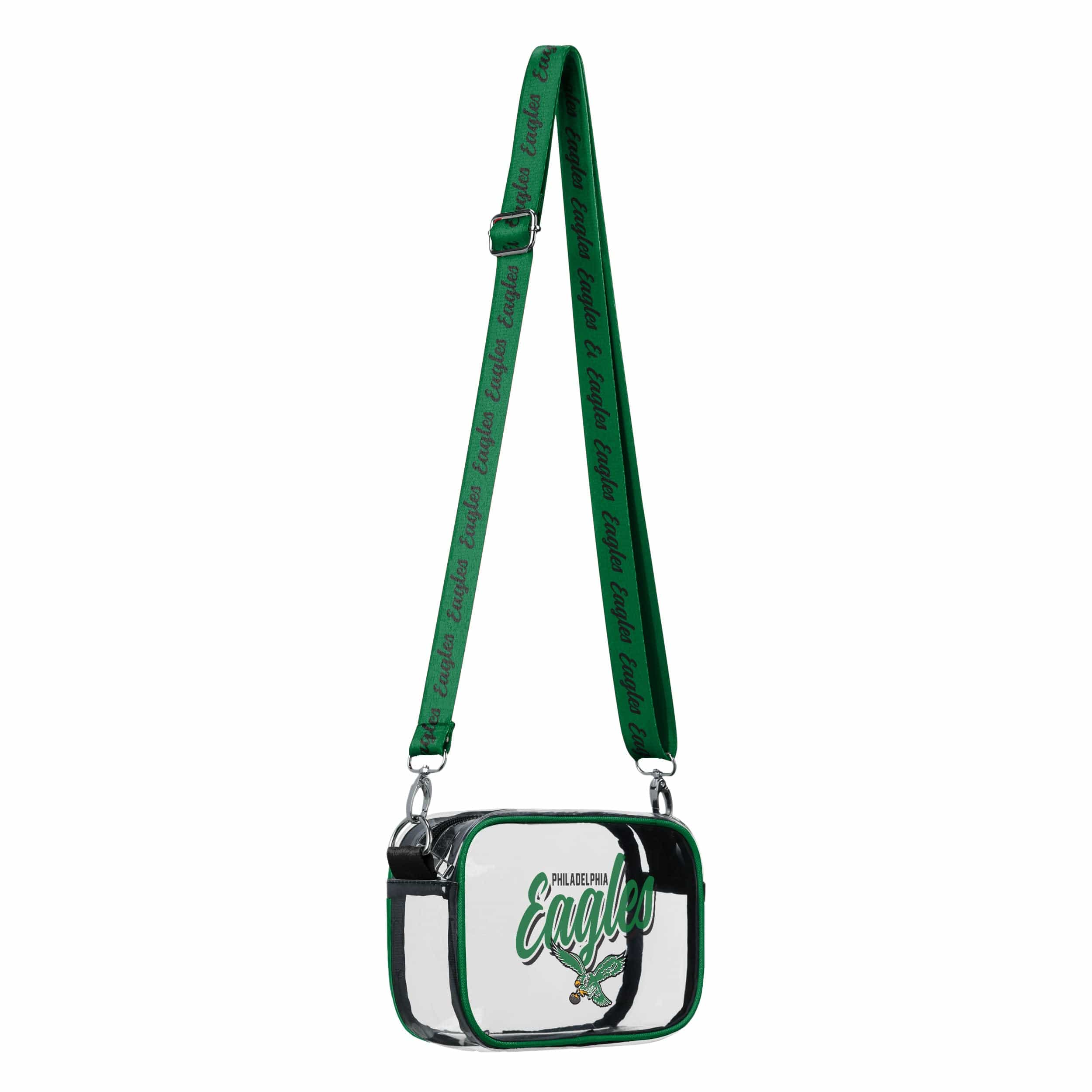 Philadelphia Eagles NFL Kelly Green Monty Script Clear Crossbody Bag - Image 2