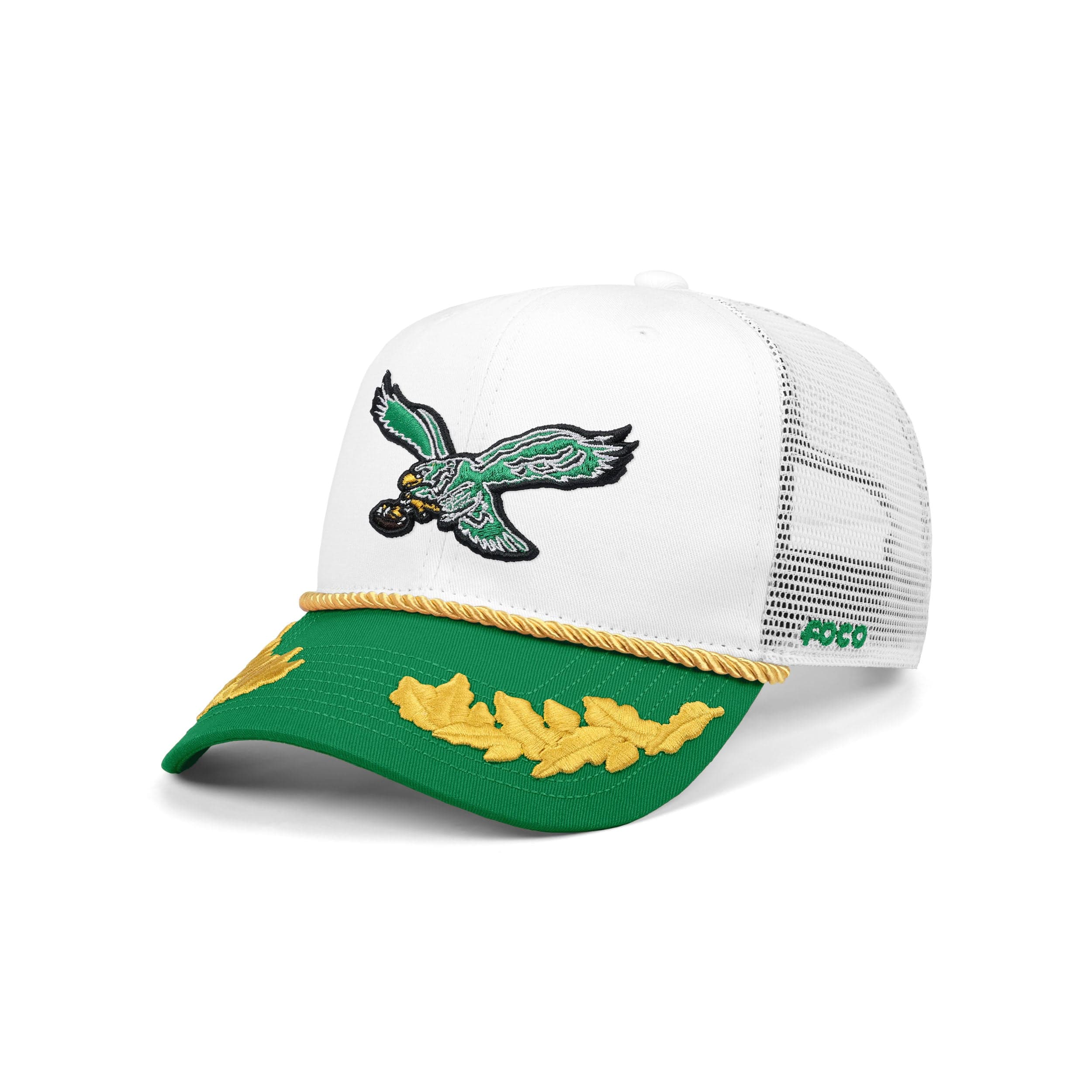 Philadelphia Eagles NFL Kelly Green Retro Captains Trucker RF Cap