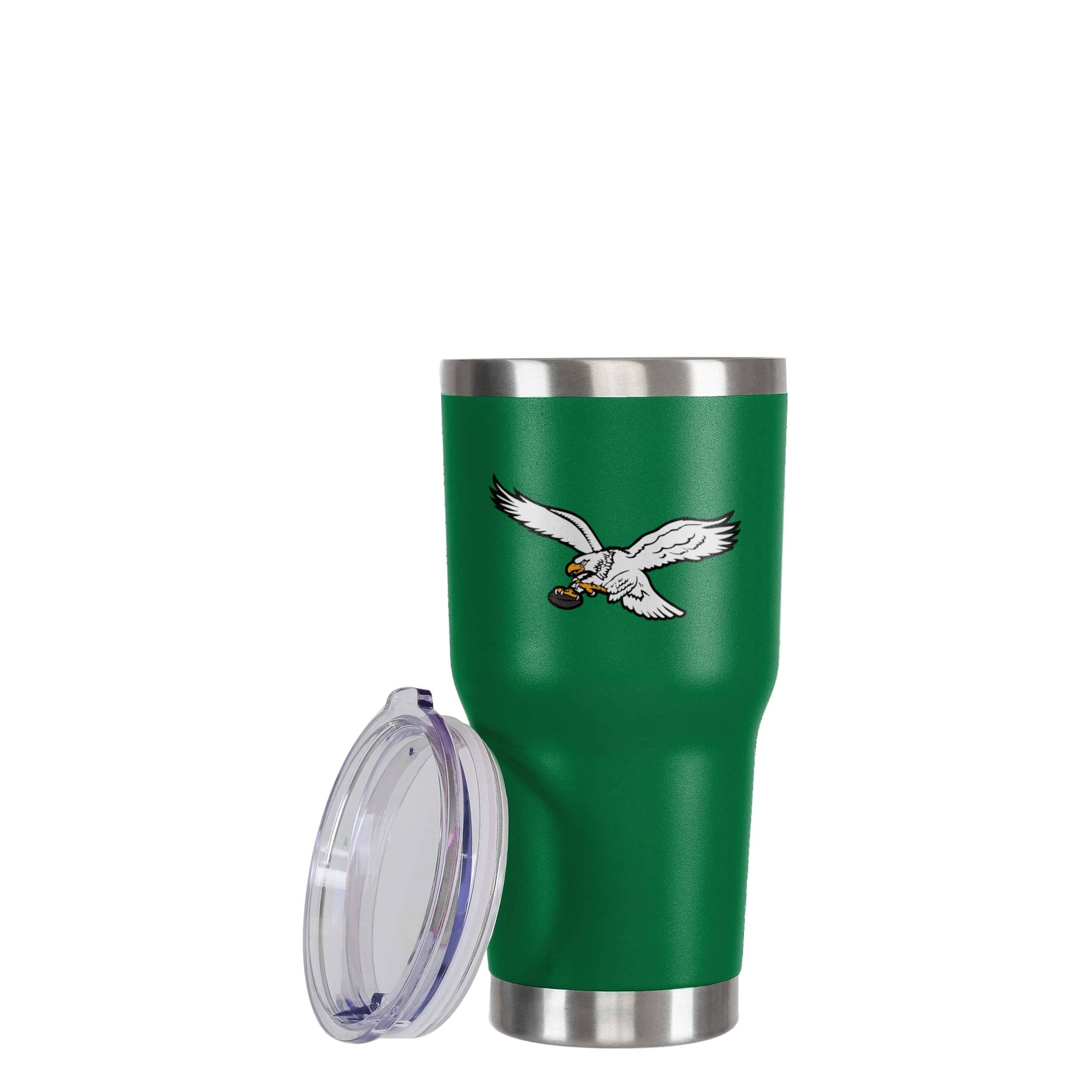 Philadelphia Eagles NFL Kelly Green Team Logo 30 oz Tumbler - Image 3