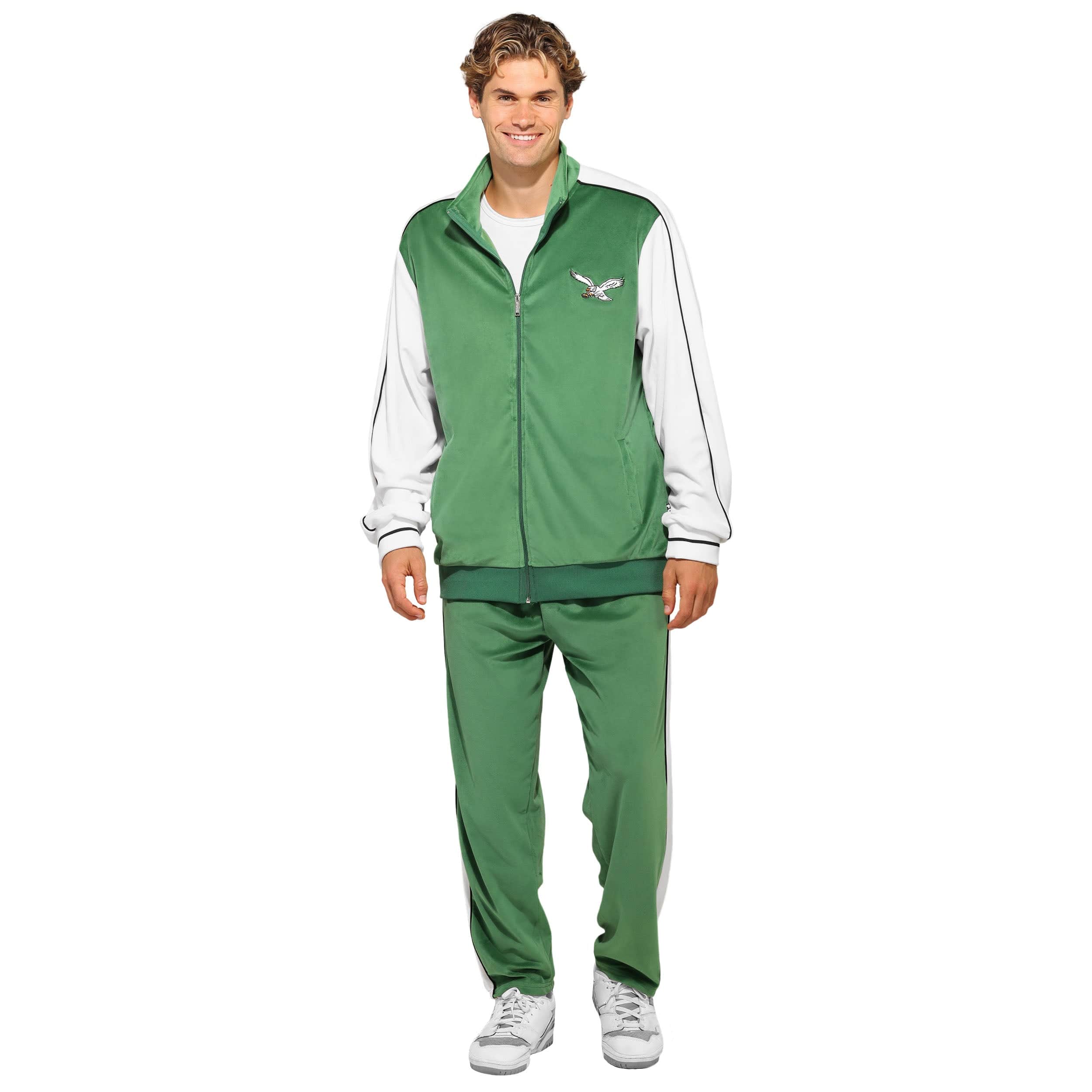 Philadelphia Eagles NFL Kelly Green Two Tone Velour Pants - Image 5