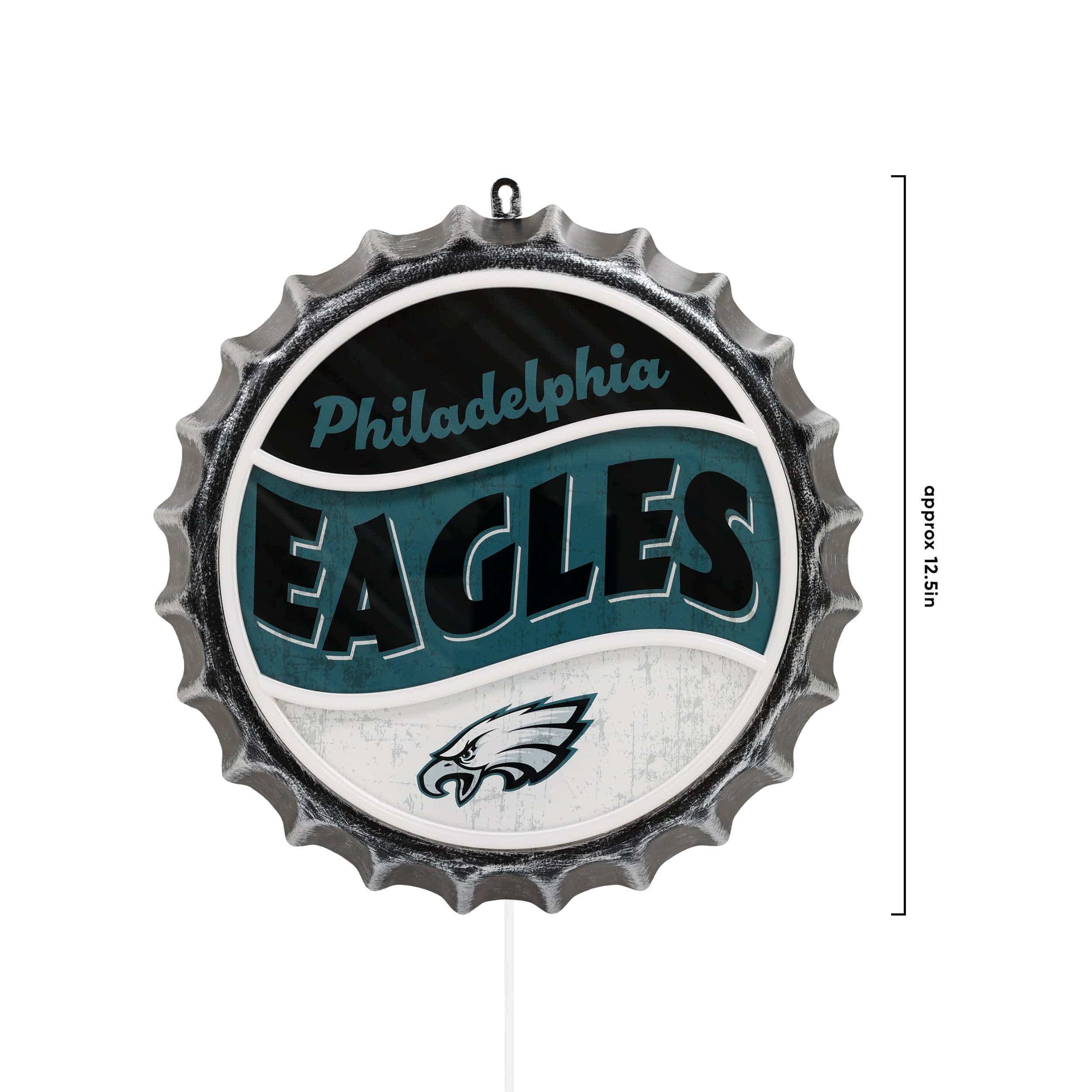 Philadelphia Eagles NFL LED Neon Backlit Bottle Cap Wall Sign - Image 5