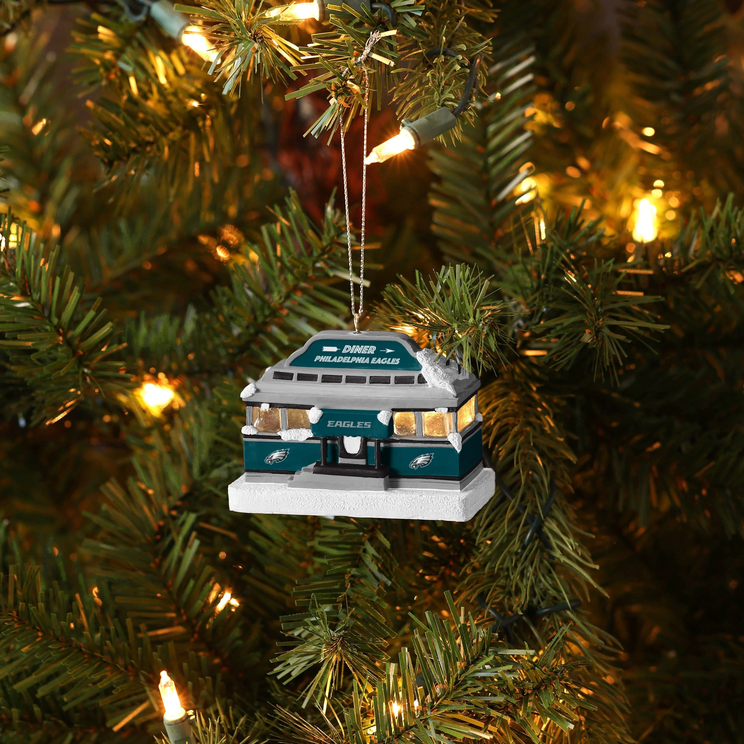 Philadelphia Eagles NFL Light Up Diner Ornament - Image 3