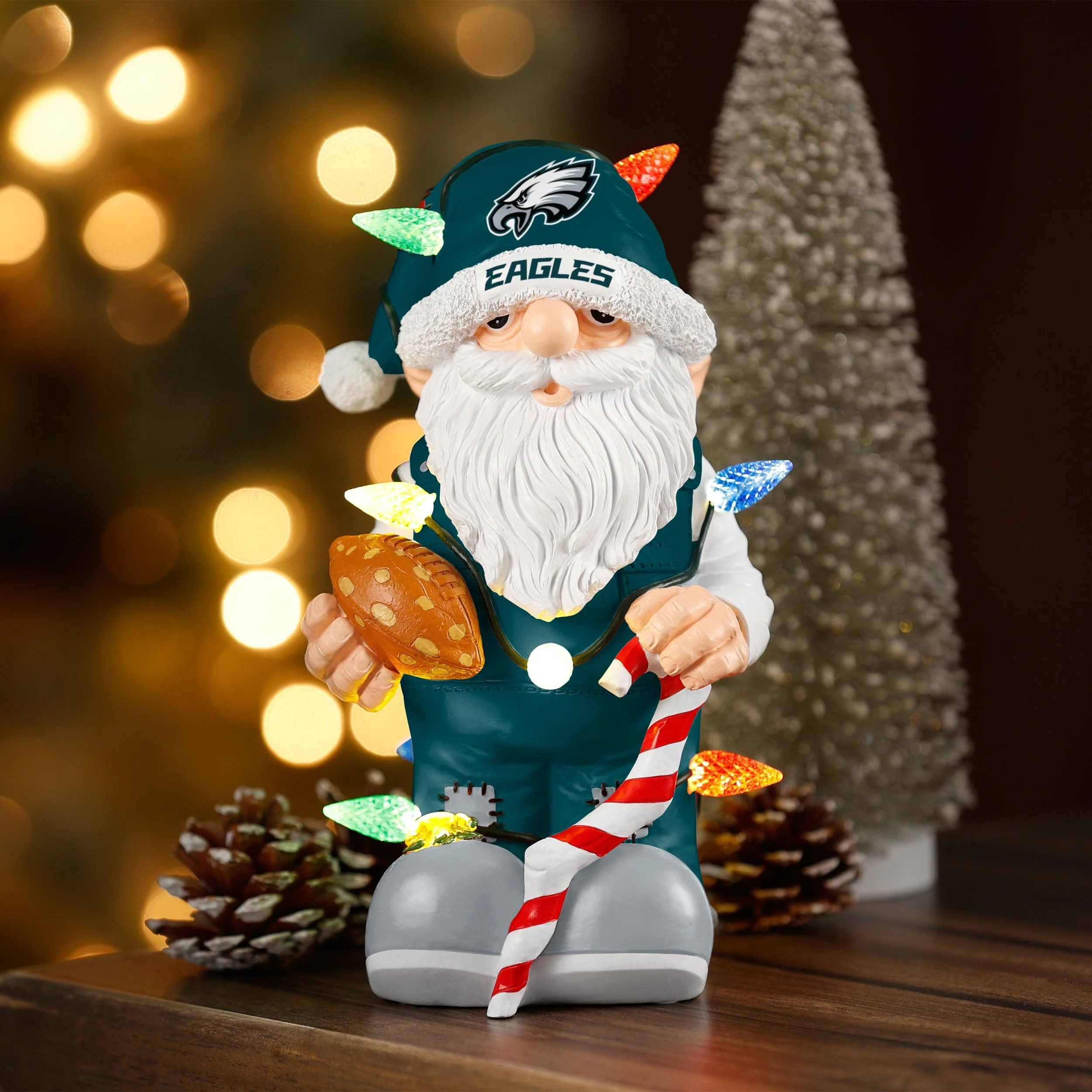 Philadelphia Eagles NFL Light Up Holiday Gnome - Image 2