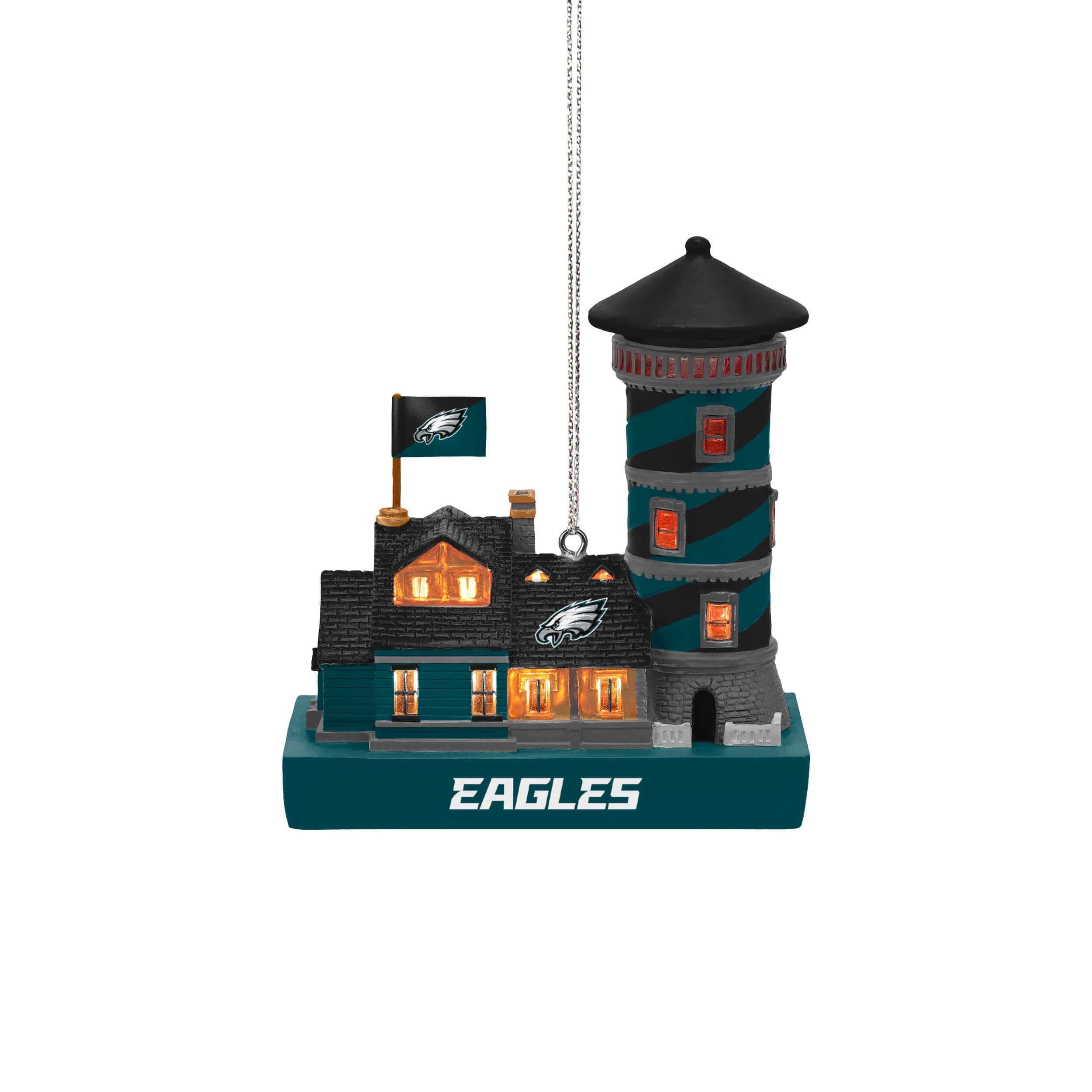 Philadelphia Eagles NFL Light Up Resin Lighthouse Ornament