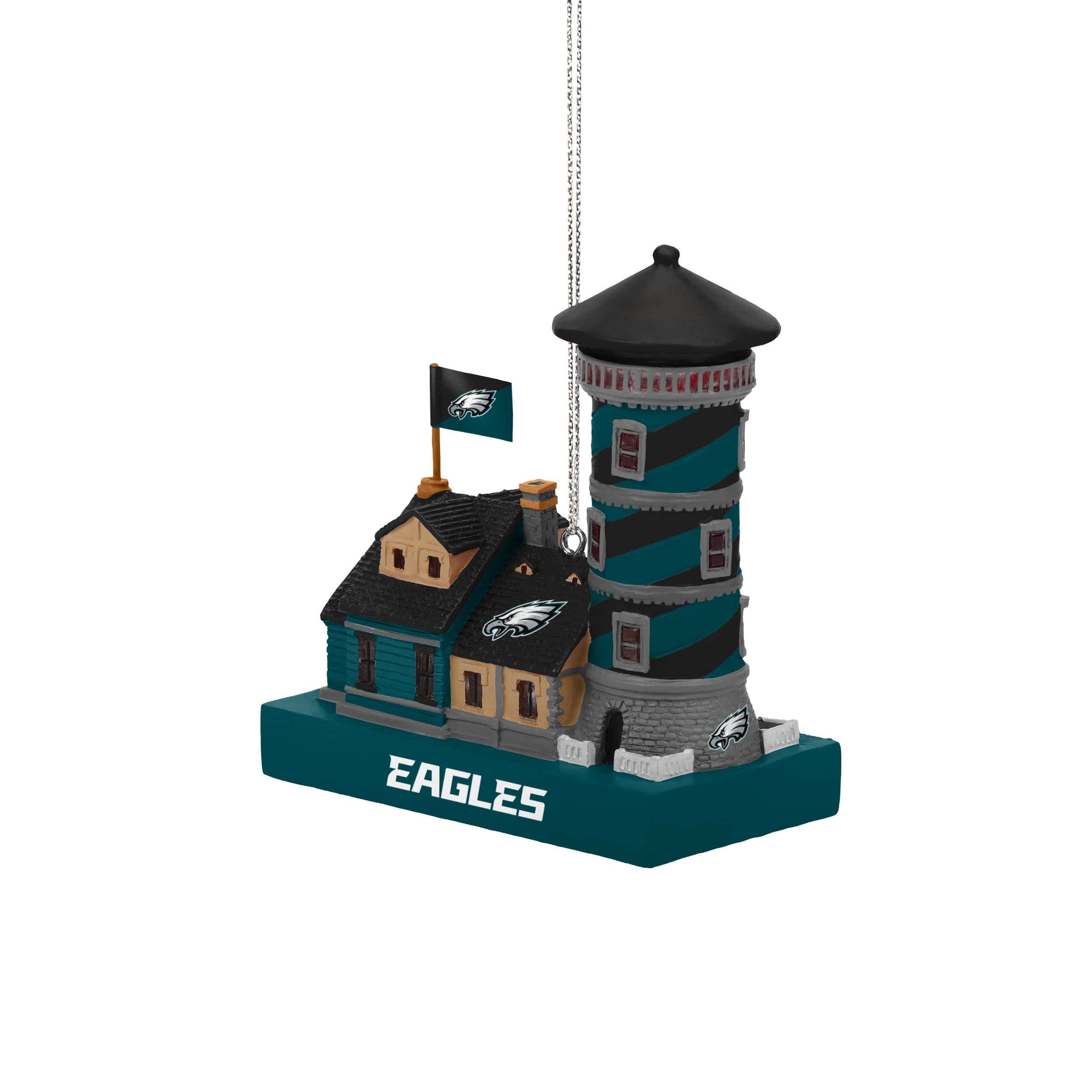 Philadelphia Eagles NFL Light Up Resin Lighthouse Ornament - Image 2