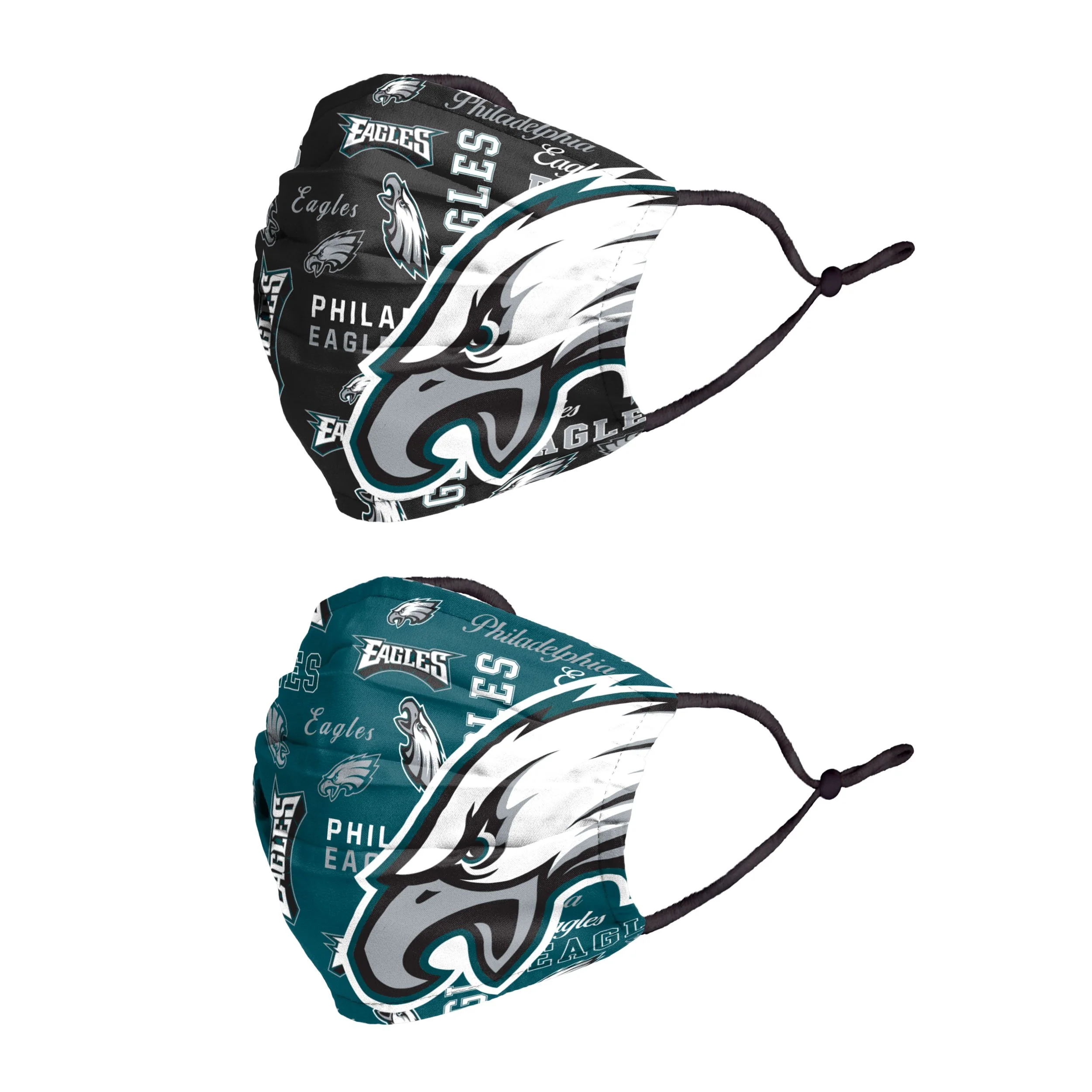 Philadelphia Eagles NFL Logo Rush Adjustable 2 Pack Face Cover - Image 2