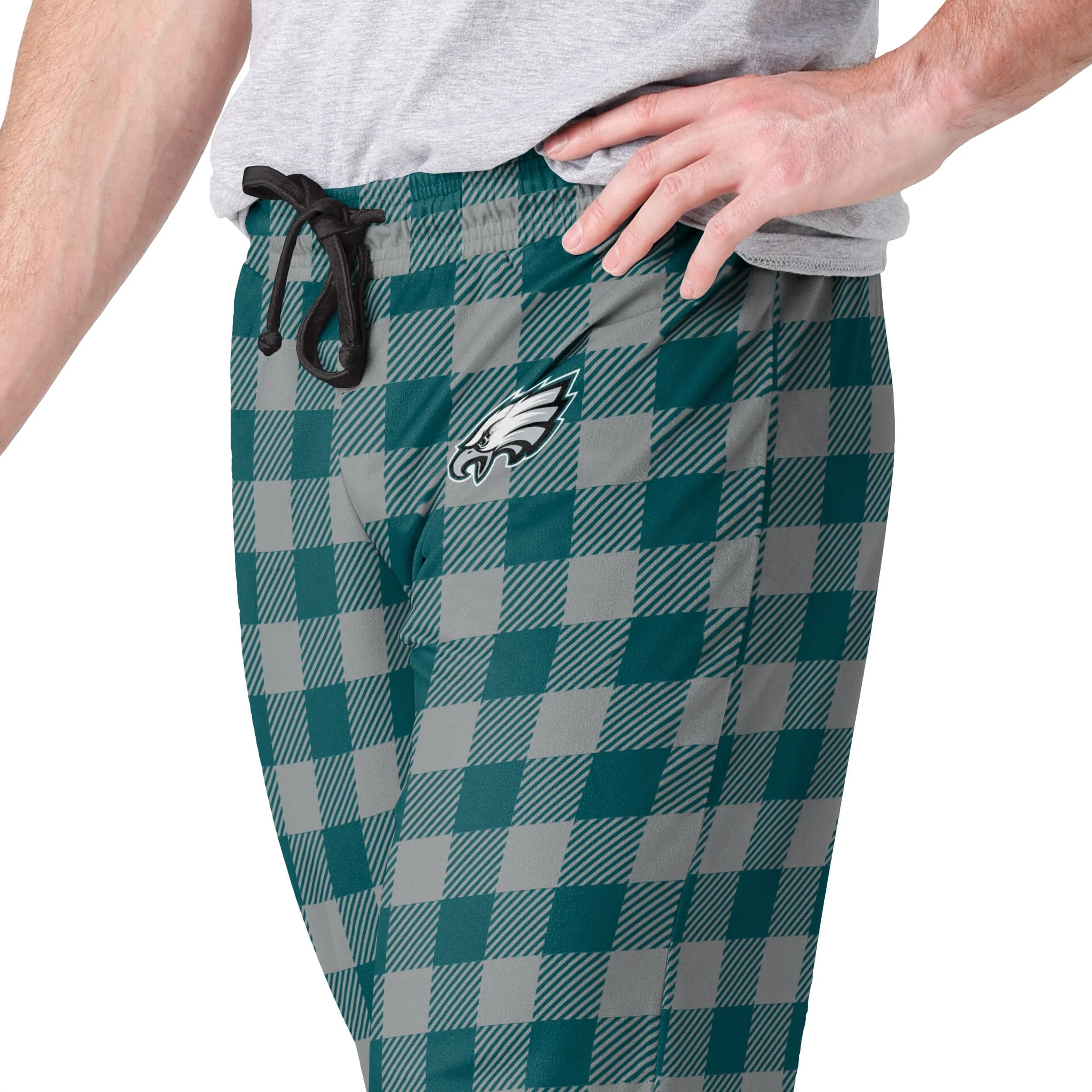 Philadelphia Eagles NFL Mens Buffalo Check Lounge Pants - Image 3