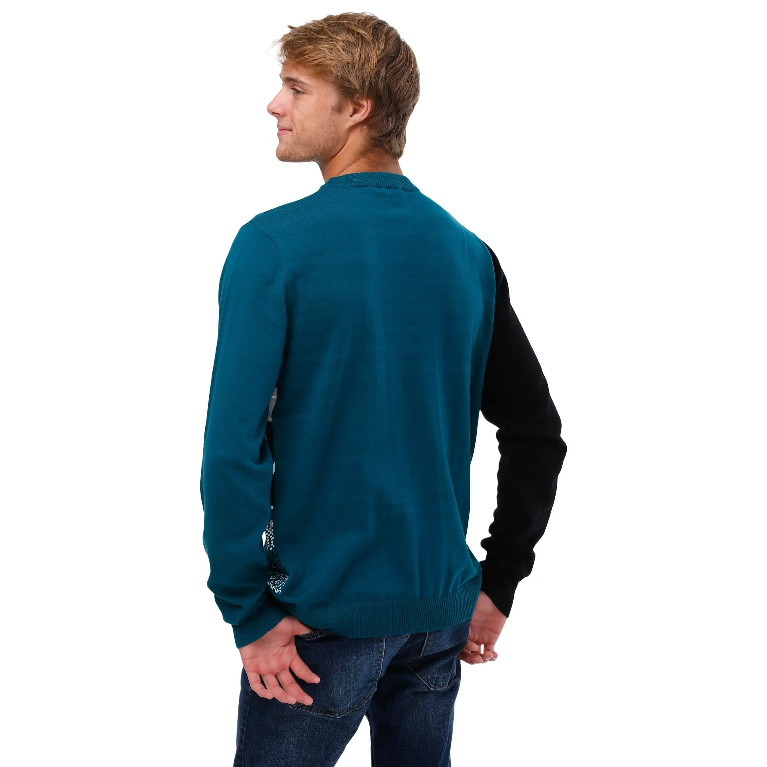 Philadelphia Eagles NFL Mens Busy Block Snowfall Sweater - Image 3
